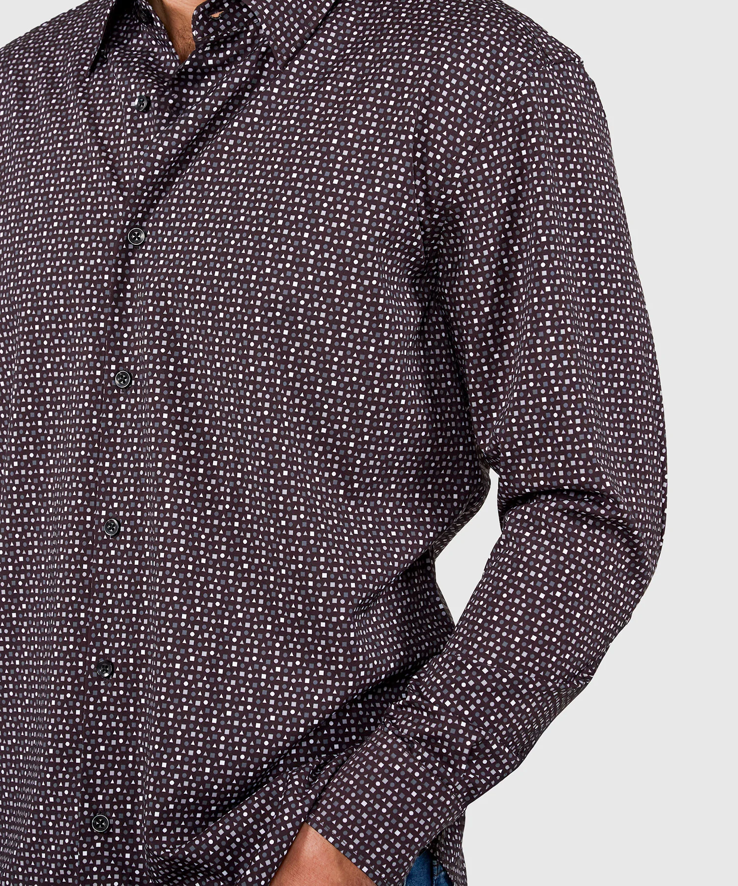 Westport No-Tuck Long Sleeve Button Under Collar Stretch Performance 'Forms' Sport Shirt - Image 4
