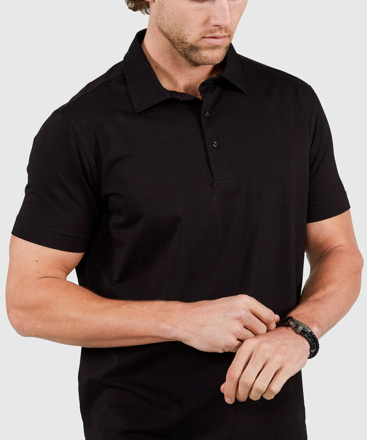 Westport No-Tuck Short Sleeve Cotton Performance Stretch Polo Knit Shirt - Image 12