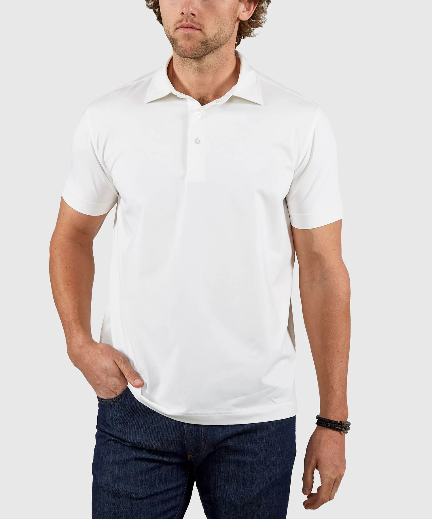 Westport No-Tuck Short Sleeve Cotton Performance Stretch Polo Knit Shirt - Image 15