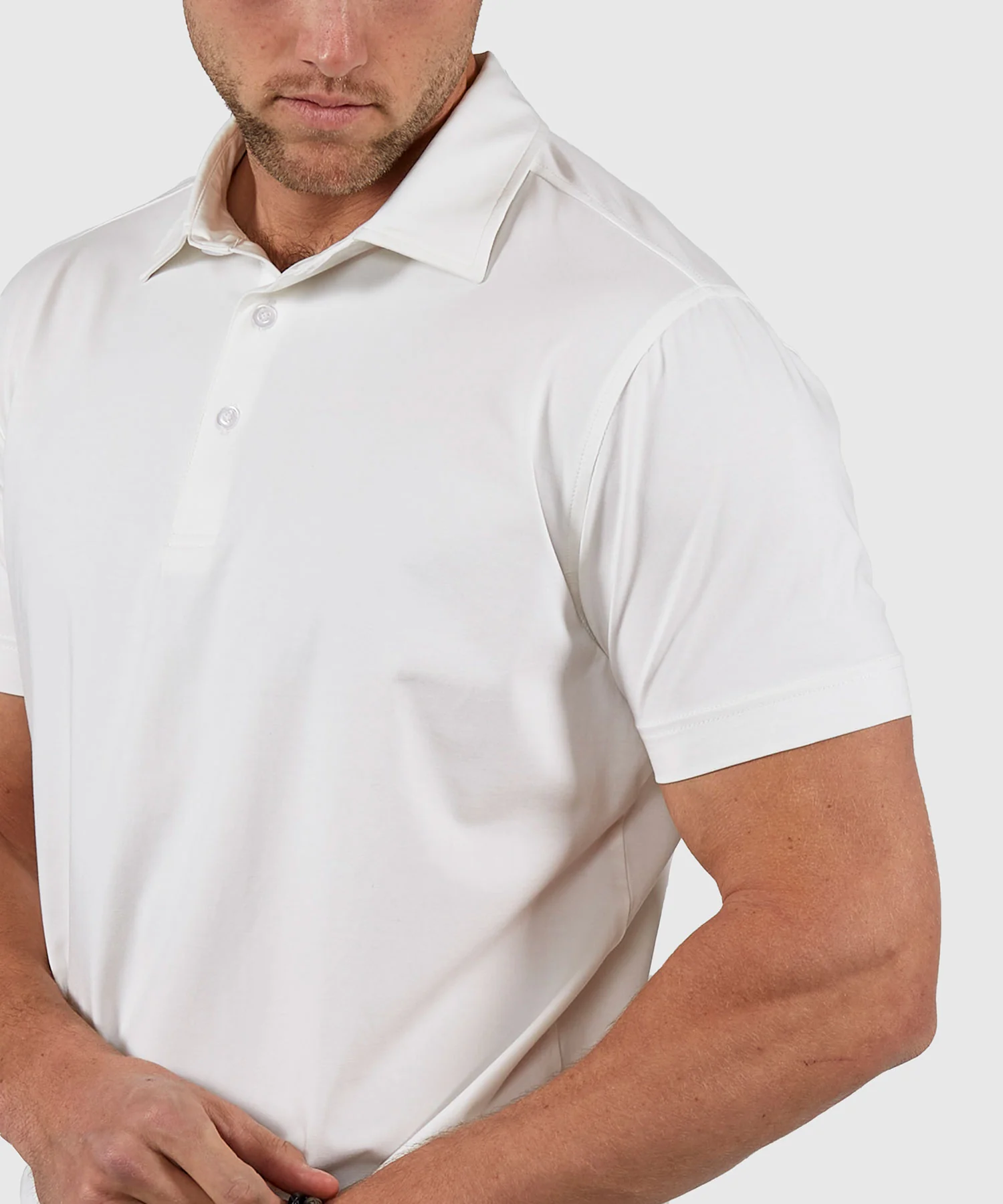 Westport No-Tuck Short Sleeve Cotton Performance Stretch Polo Knit Shirt - Image 16
