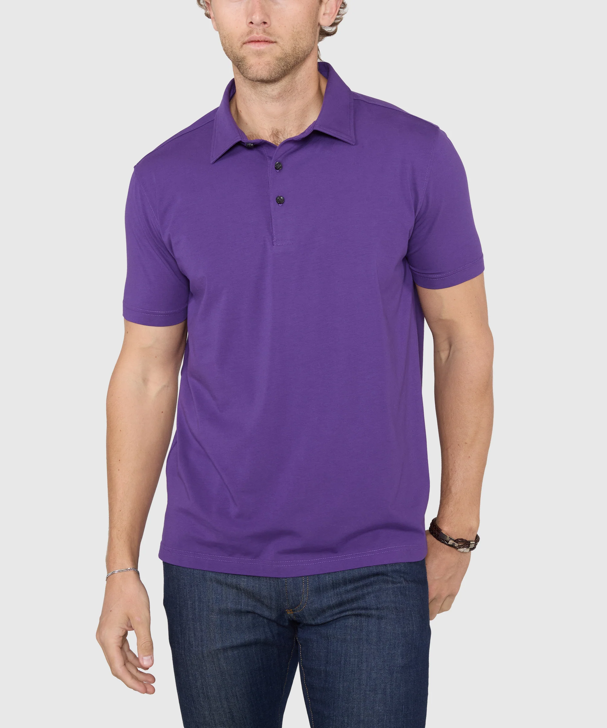 Westport No-Tuck Short Sleeve Cotton Performance Stretch Polo Knit Shirt - Image 22