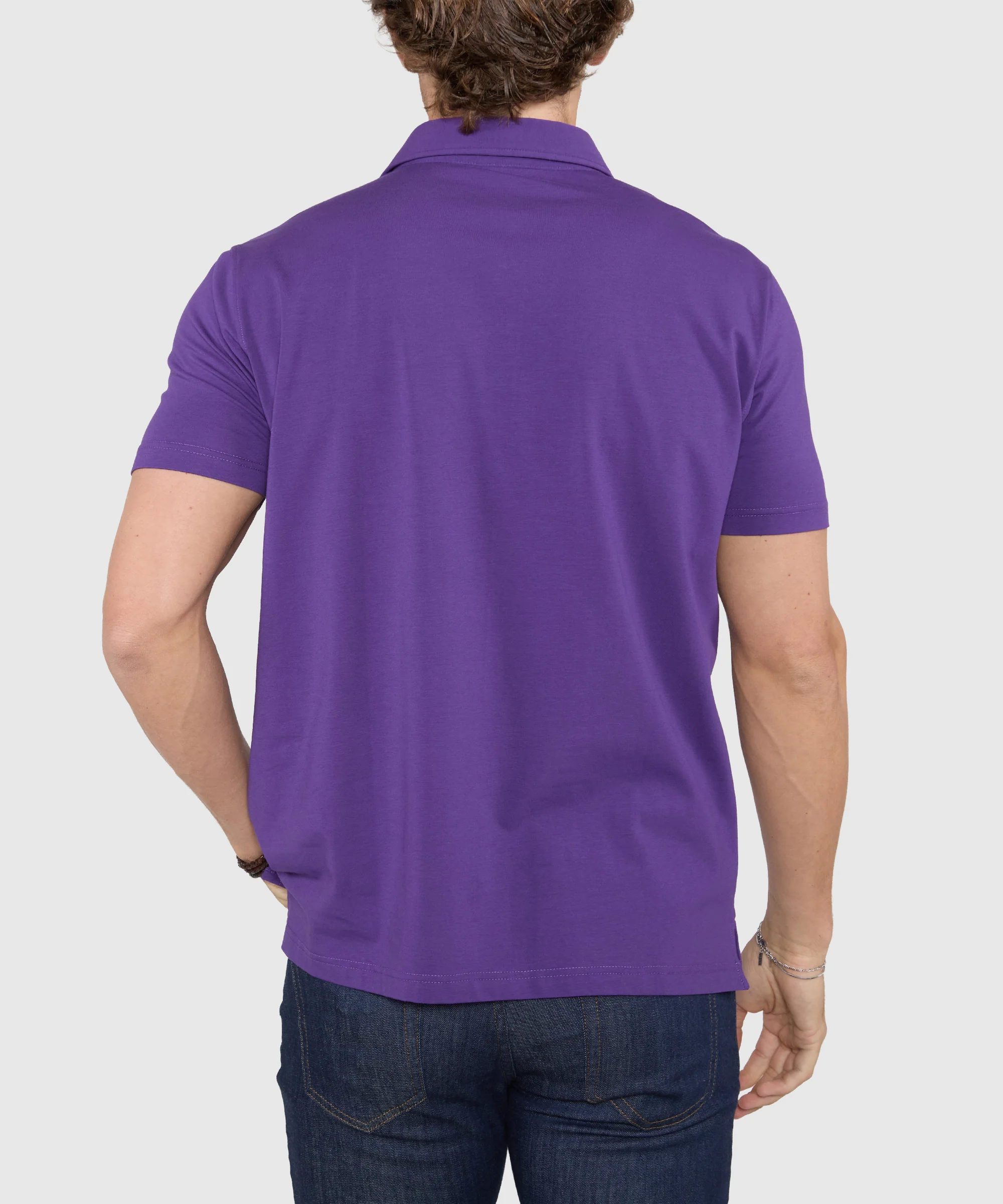 Westport No-Tuck Short Sleeve Cotton Performance Stretch Polo Knit Shirt - Image 23