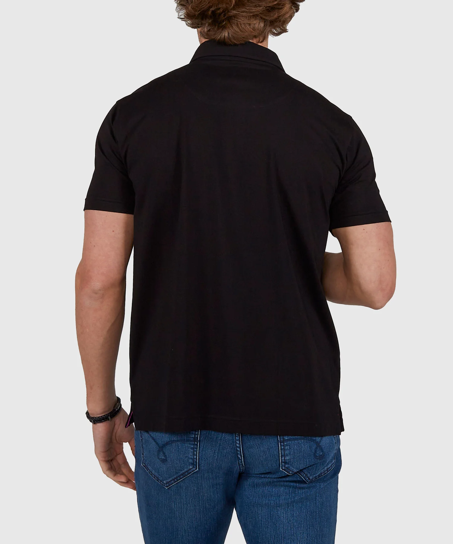 Westport No-Tuck Short Sleeve Cotton Performance Contrast Trim Placket Polo Knit Shirt - Image 13
