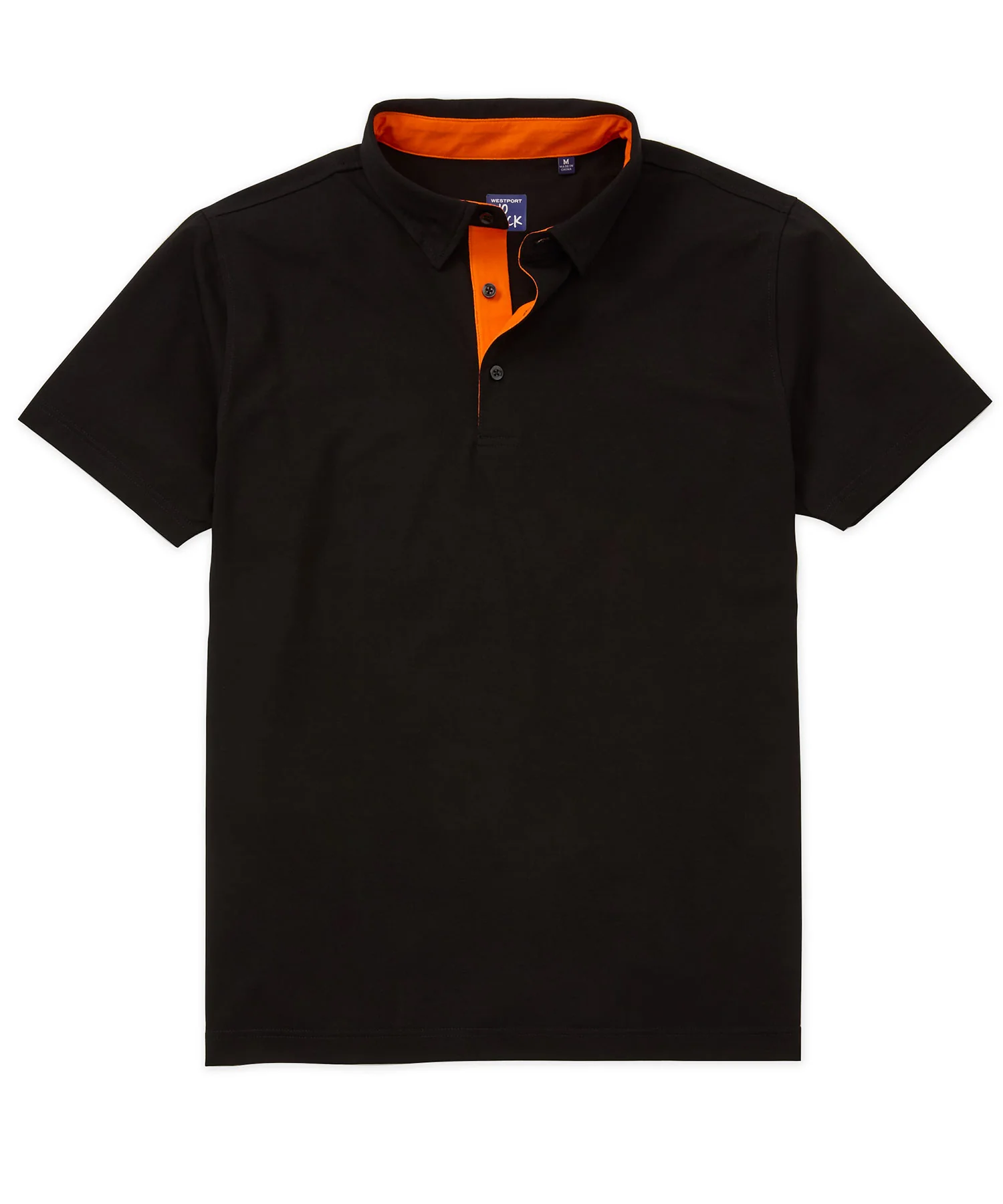Westport No-Tuck Short Sleeve Cotton Performance Contrast Trim Placket Polo Knit Shirt - Image 20