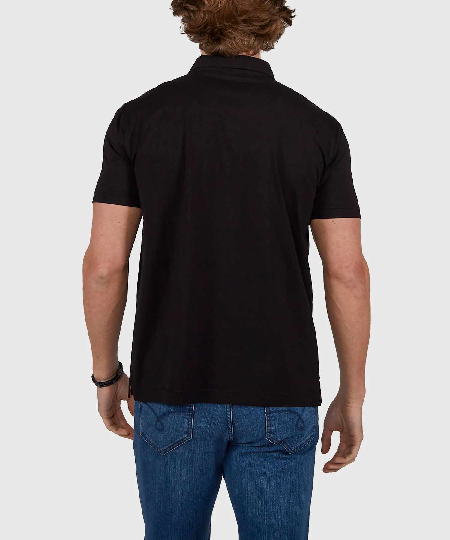 Westport No-Tuck Short Sleeve Cotton Performance Contrast Trim Placket Polo Knit Shirt - Image 24