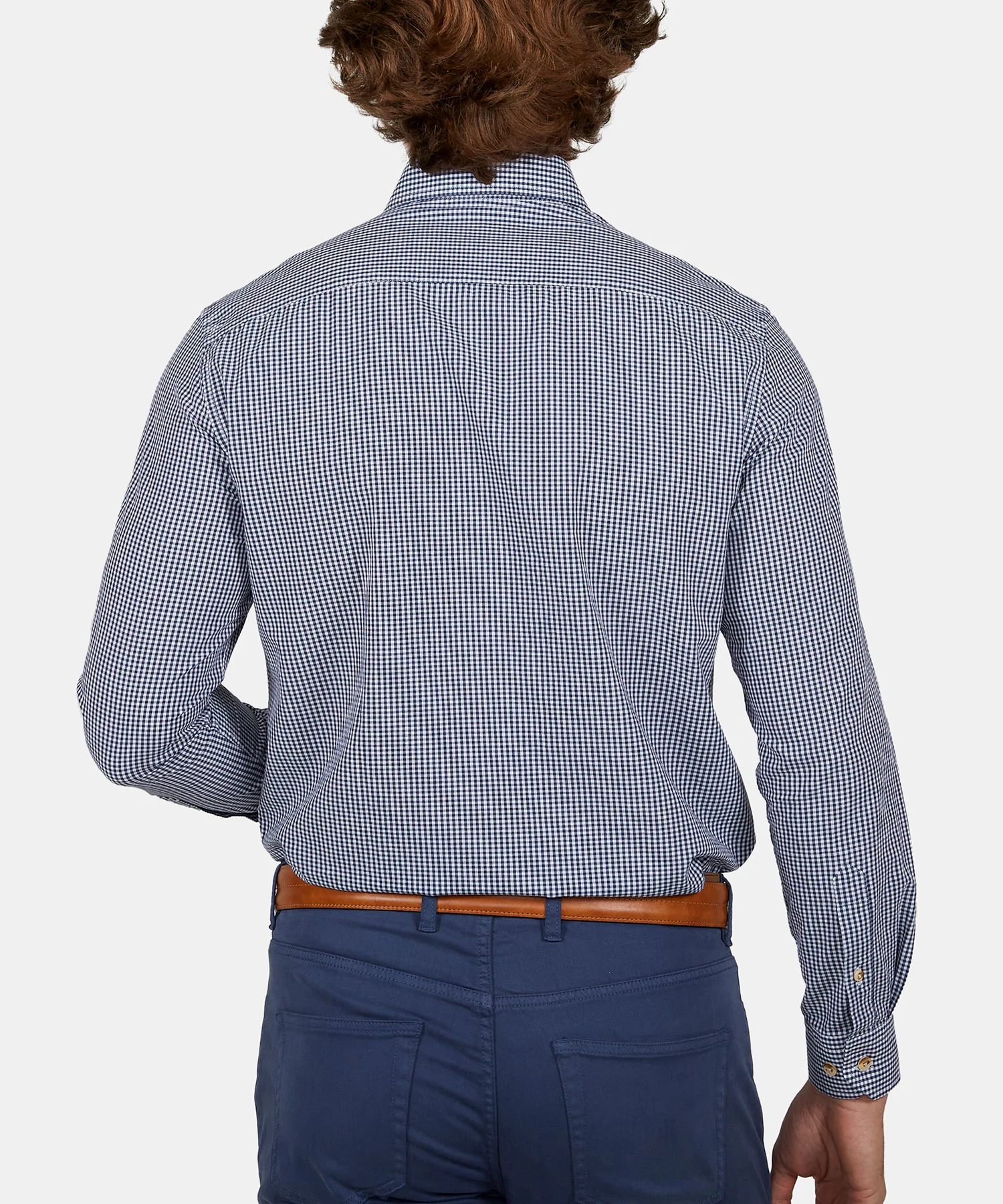 Westport Lifestyle Long Sleeve Button Down Collar Gingham Sport Shirt - Image 18