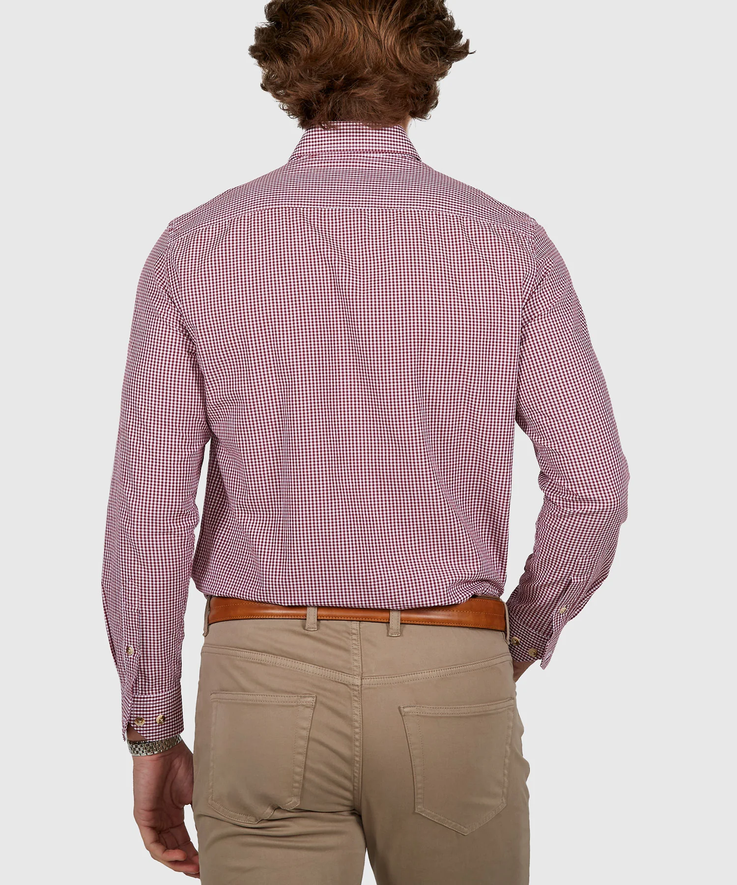 Westport Lifestyle Long Sleeve Button Down Collar Gingham Sport Shirt - Image 23