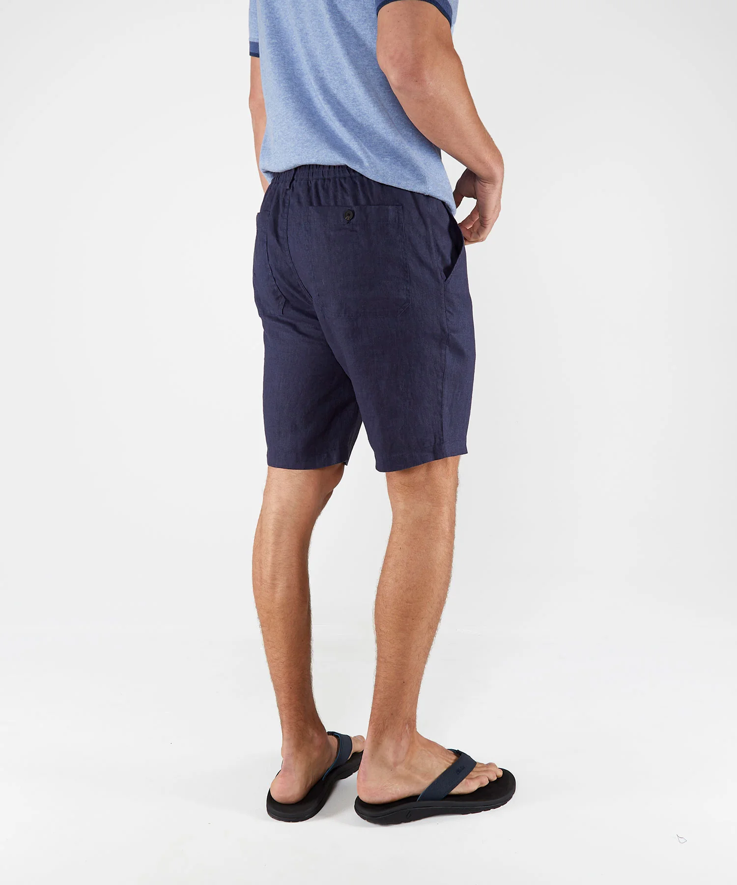 Westport Black Southport Solid Linen Drawcord Short - Image 10