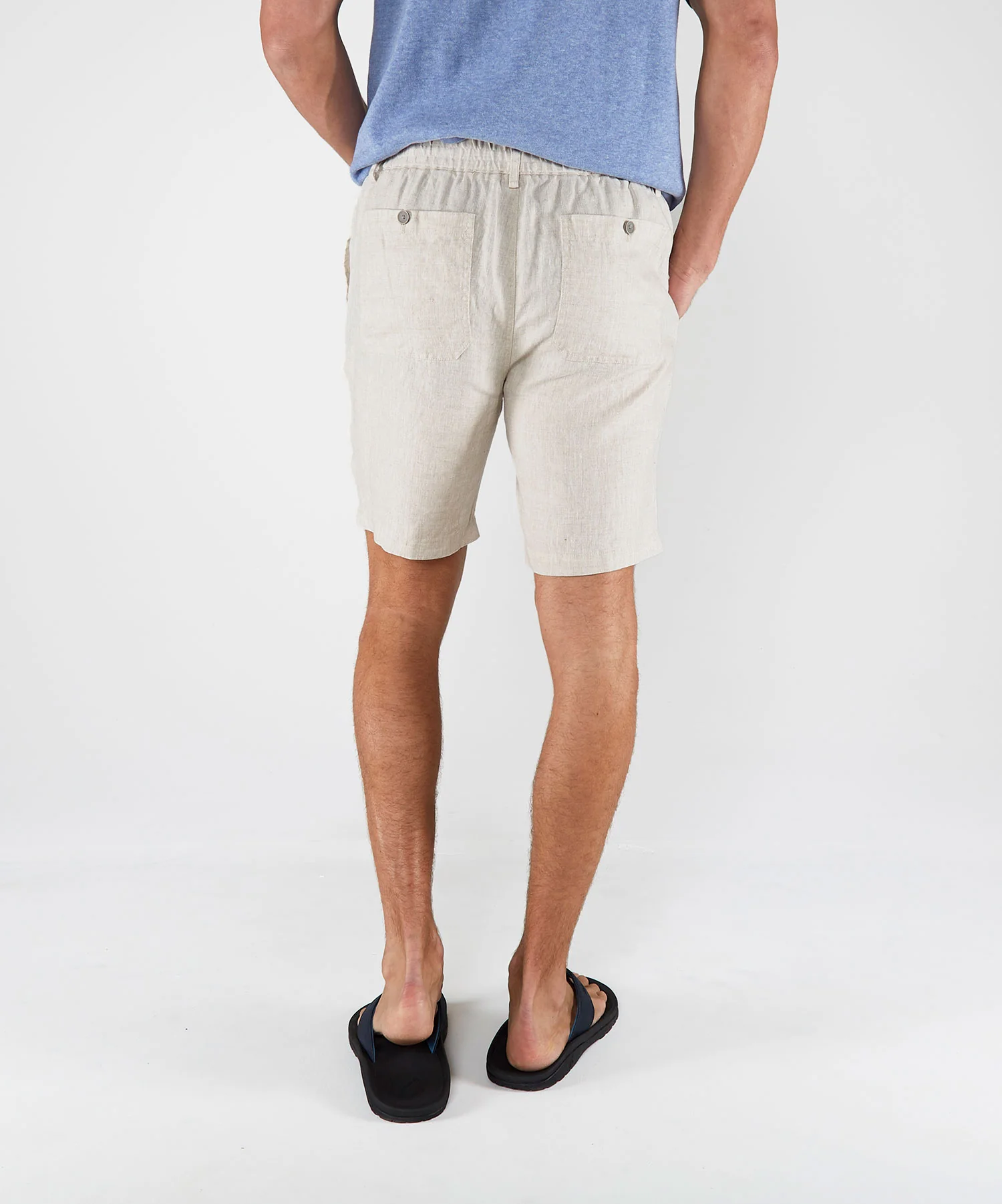 Westport Black Southport Solid Linen Drawcord Short - Image 5