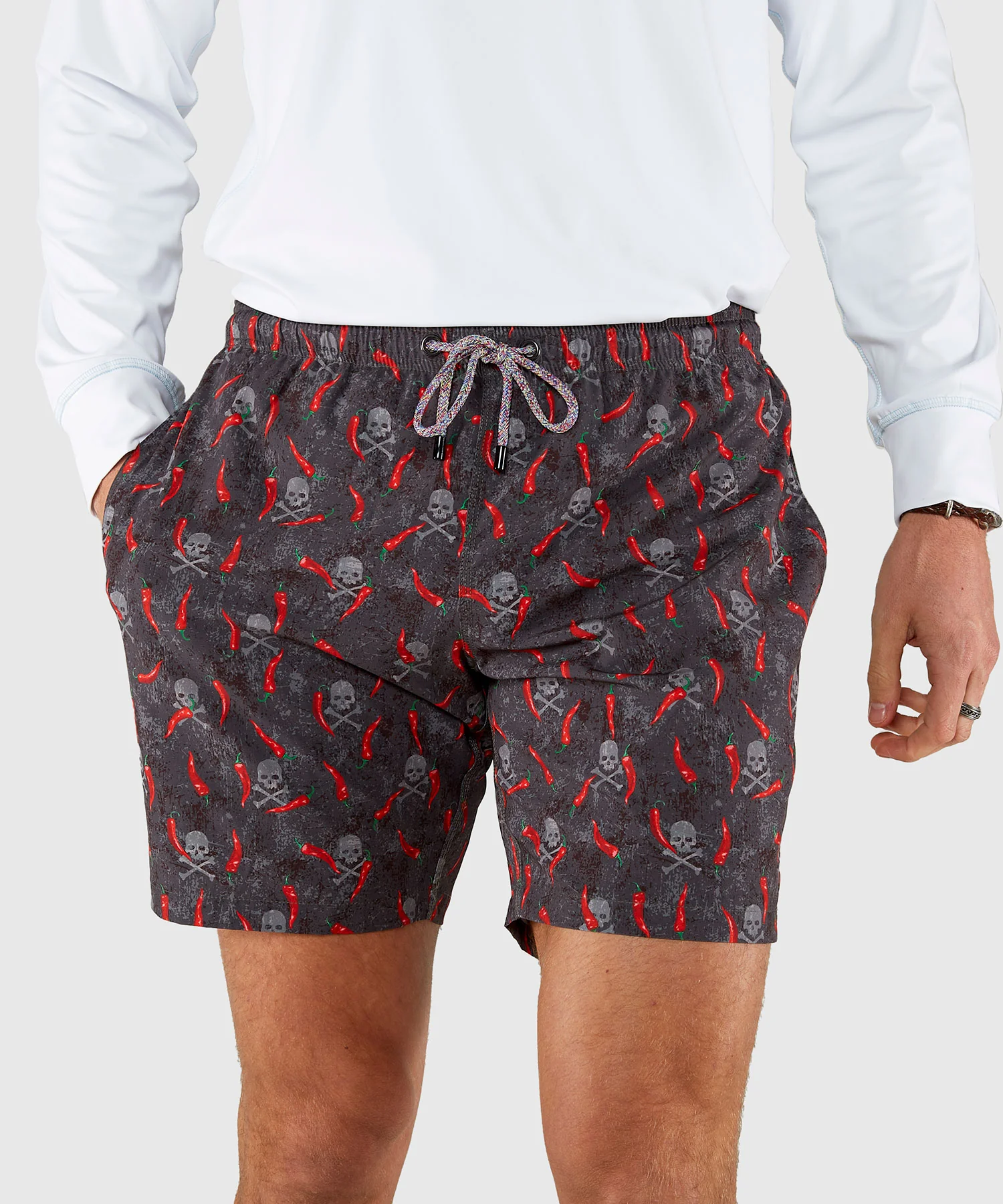 Westport Black Chili Print Hampton Swim Trunk - Image 3