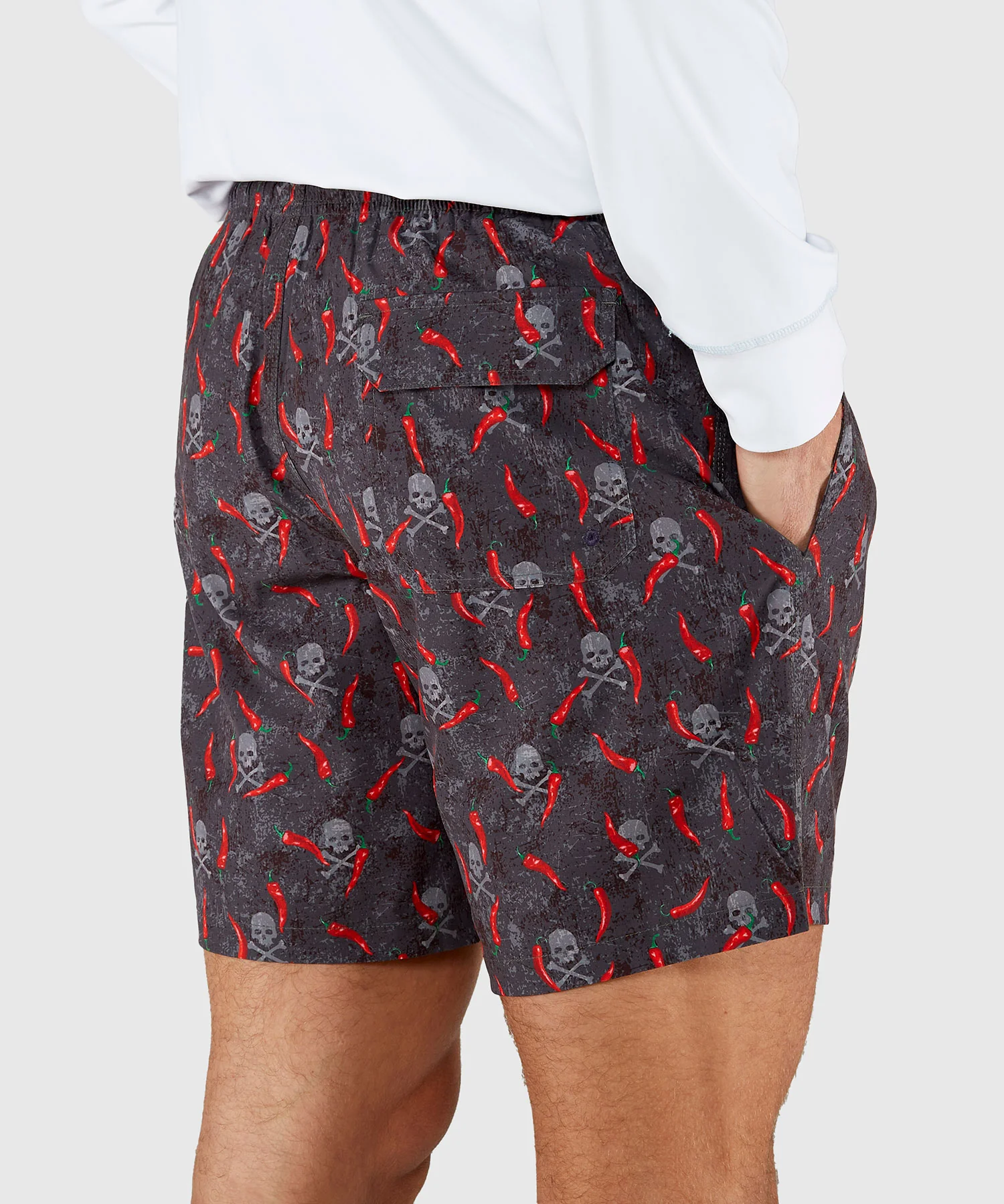 Westport Black Chili Print Hampton Swim Trunk - Image 5