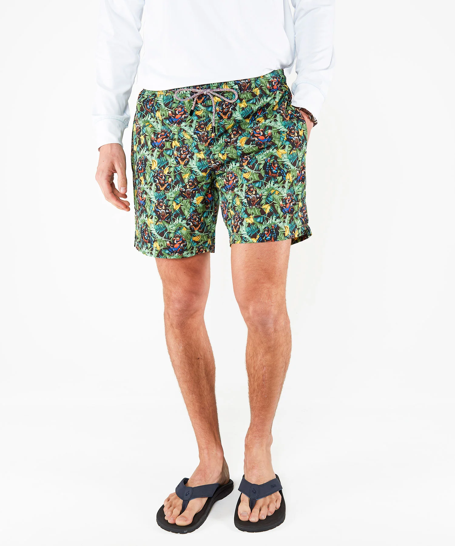 Westport Black Jungle Print Hampton Swim Trunk - Image 3