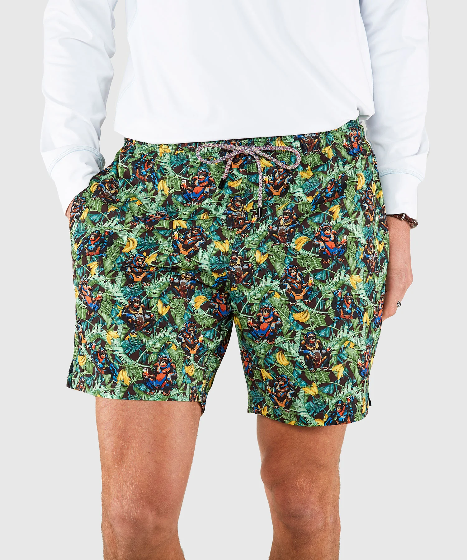 Westport Black Jungle Print Hampton Swim Trunk - Image 6