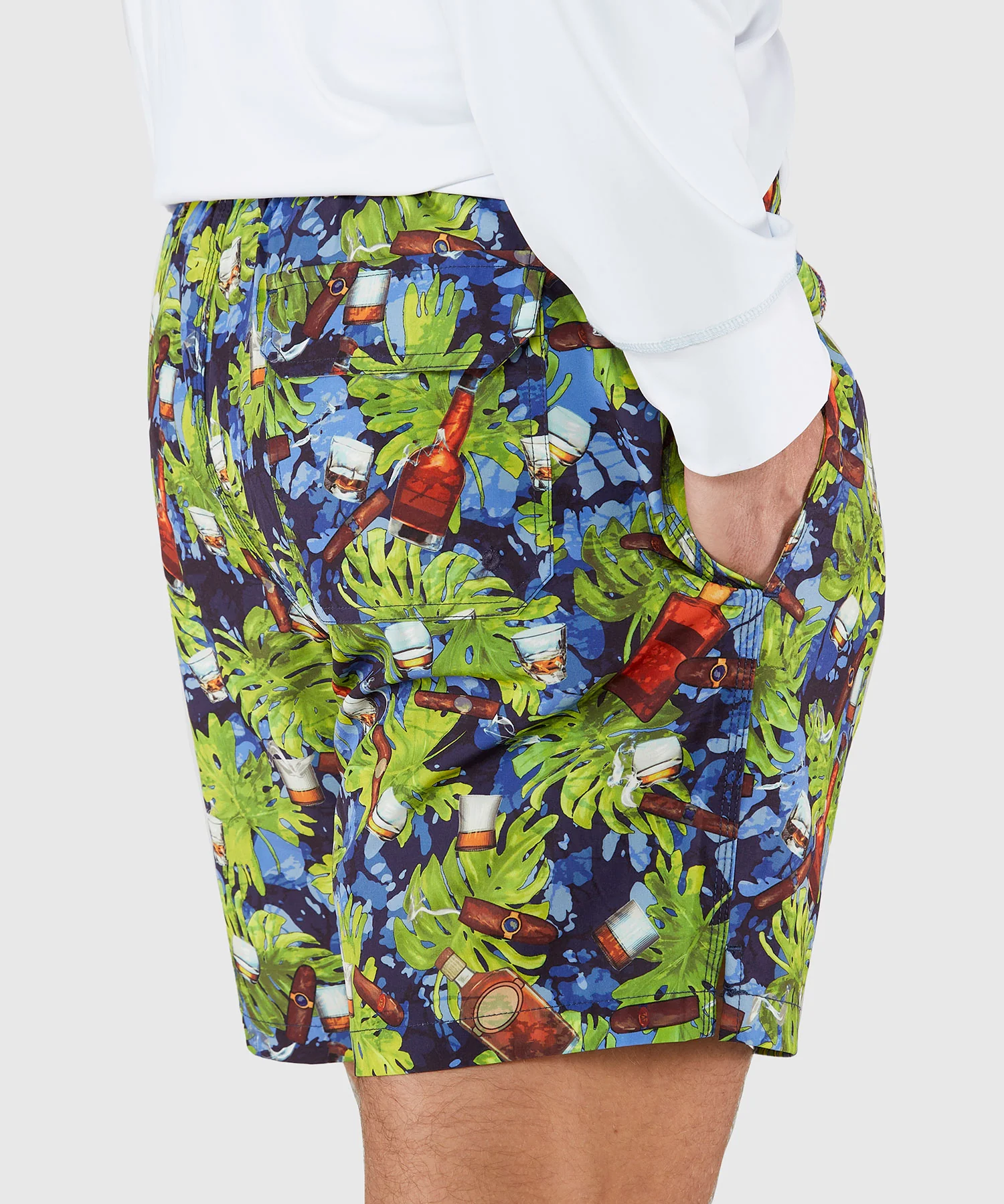 Westport Black Jungle Print Hampton Swim Trunk - Image 7