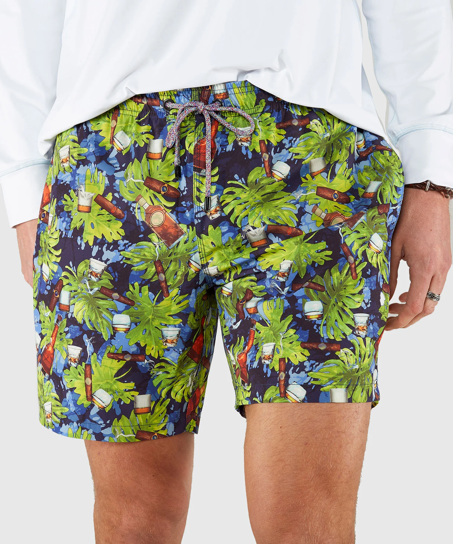 Westport Black Jungle Print Hampton Swim Trunk - Image 8