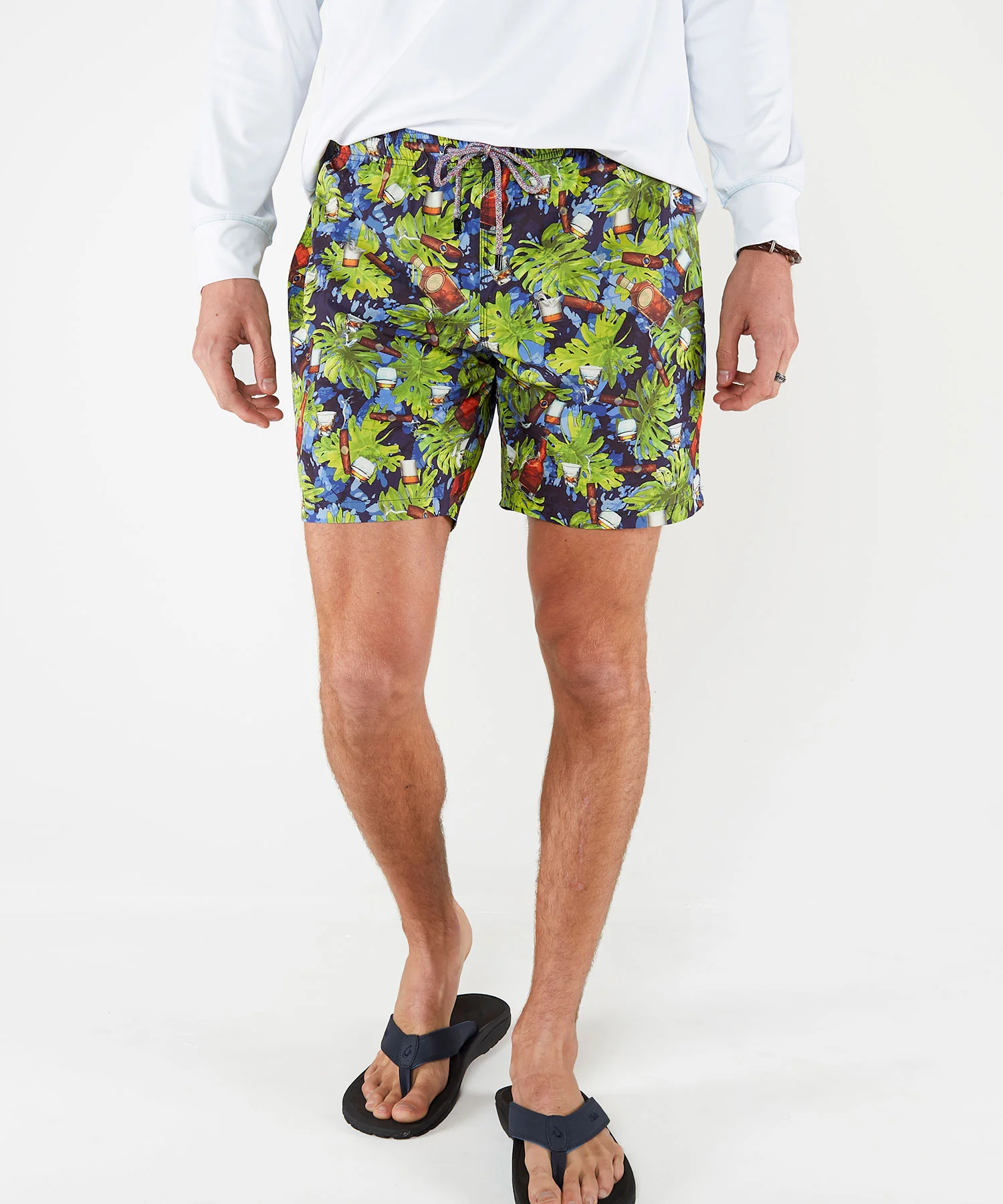 Westport Black Jungle Print Hampton Swim Trunk - Image 9