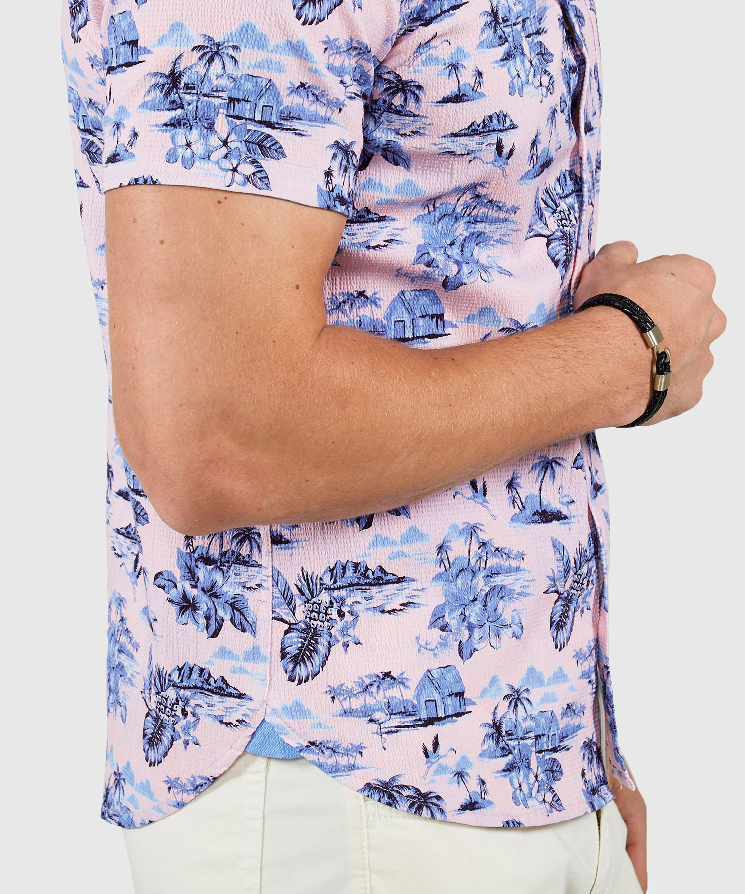 Westport Lifestyle Short Sleeve Seersucker Print Sport Shirt - Image 21