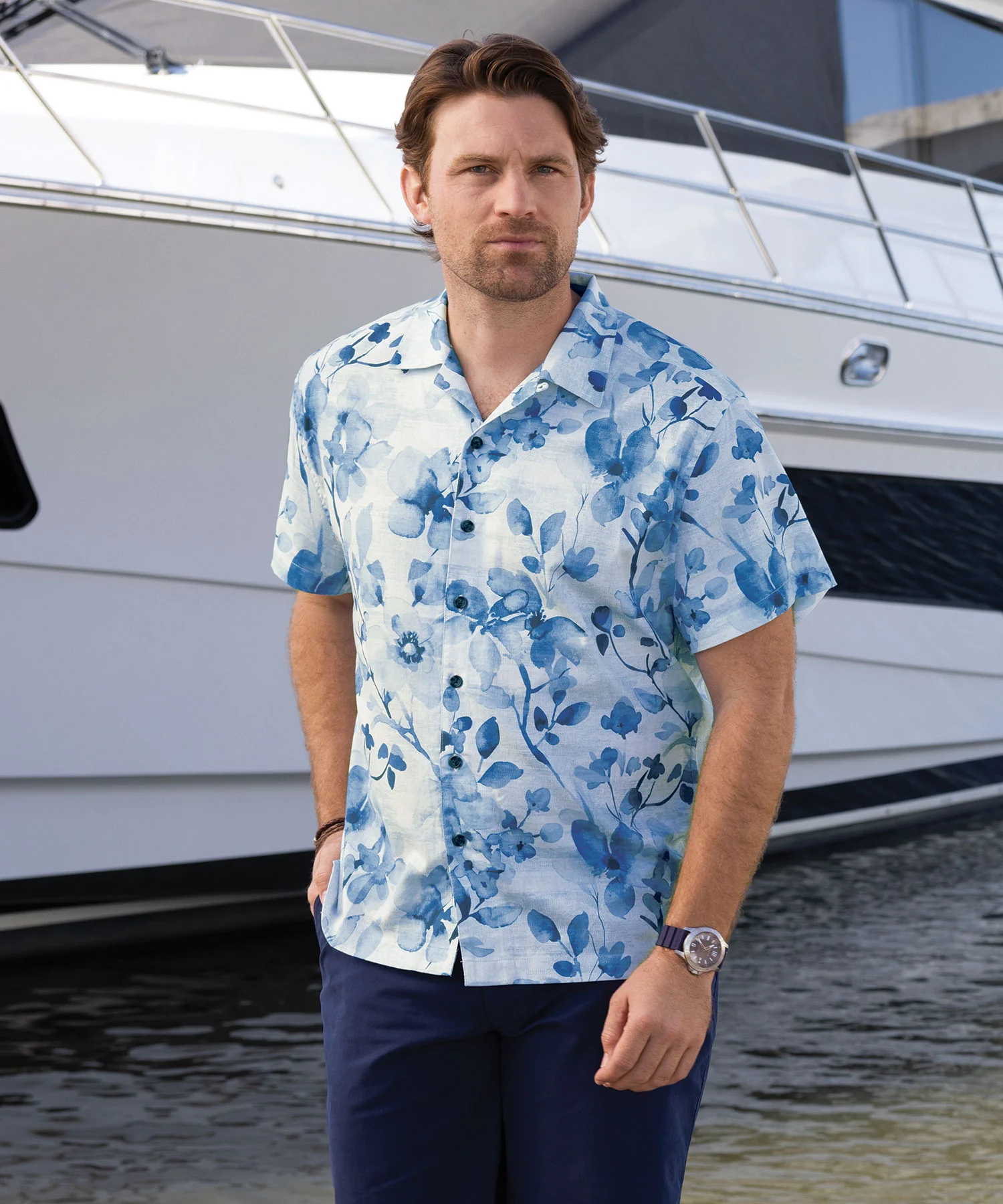 Westport Lifestyle Surfside 'Floral' Printed Camp Shirt - Image 2