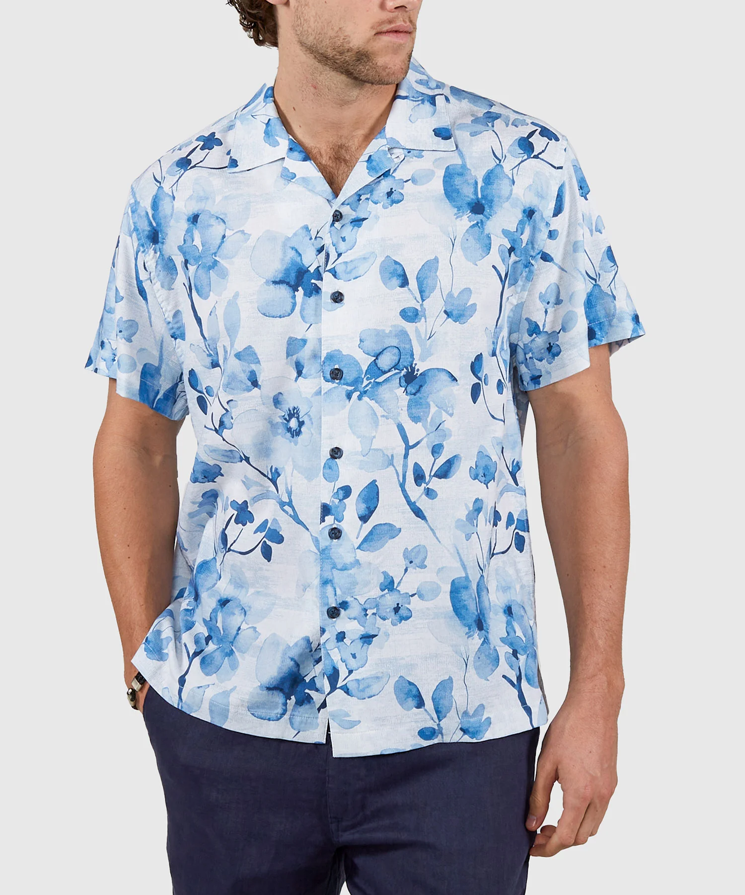 Westport Lifestyle Surfside 'Floral' Printed Camp Shirt - Image 4