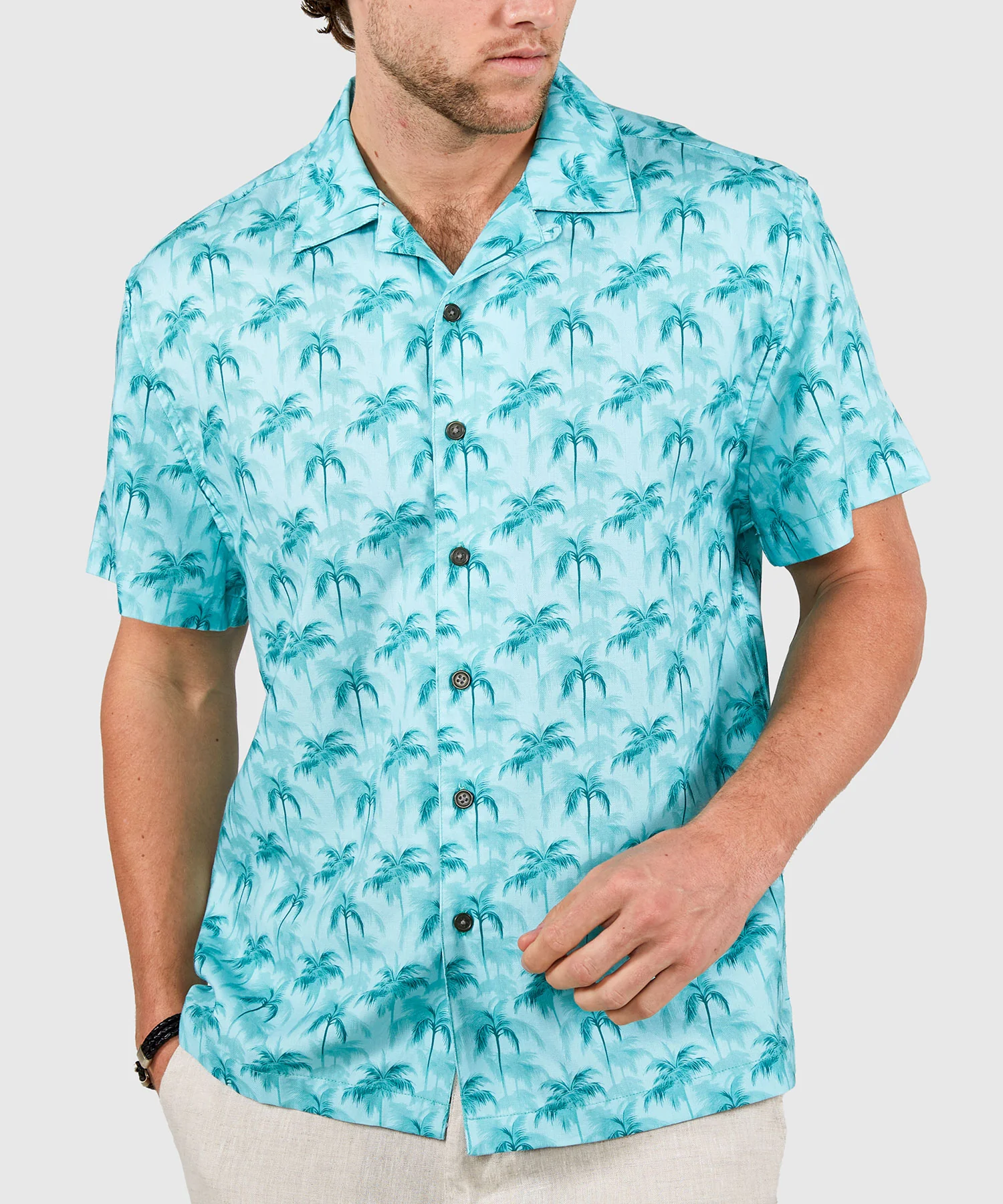 Westport Lifestyle Surfside 'Palm' Printed Camp Shirts - Image 2