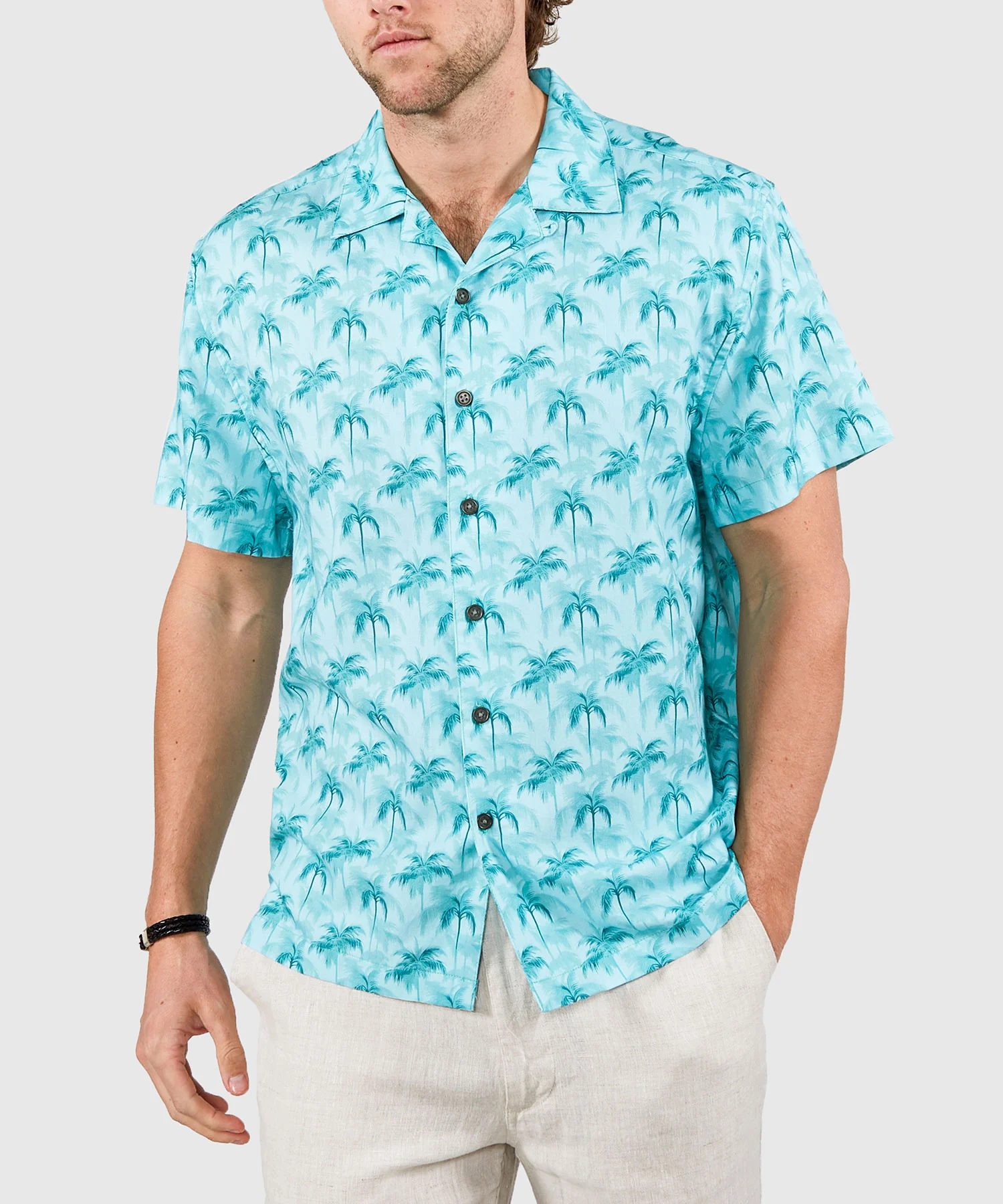 Westport Lifestyle Surfside 'Palm' Printed Camp Shirts - Image 3