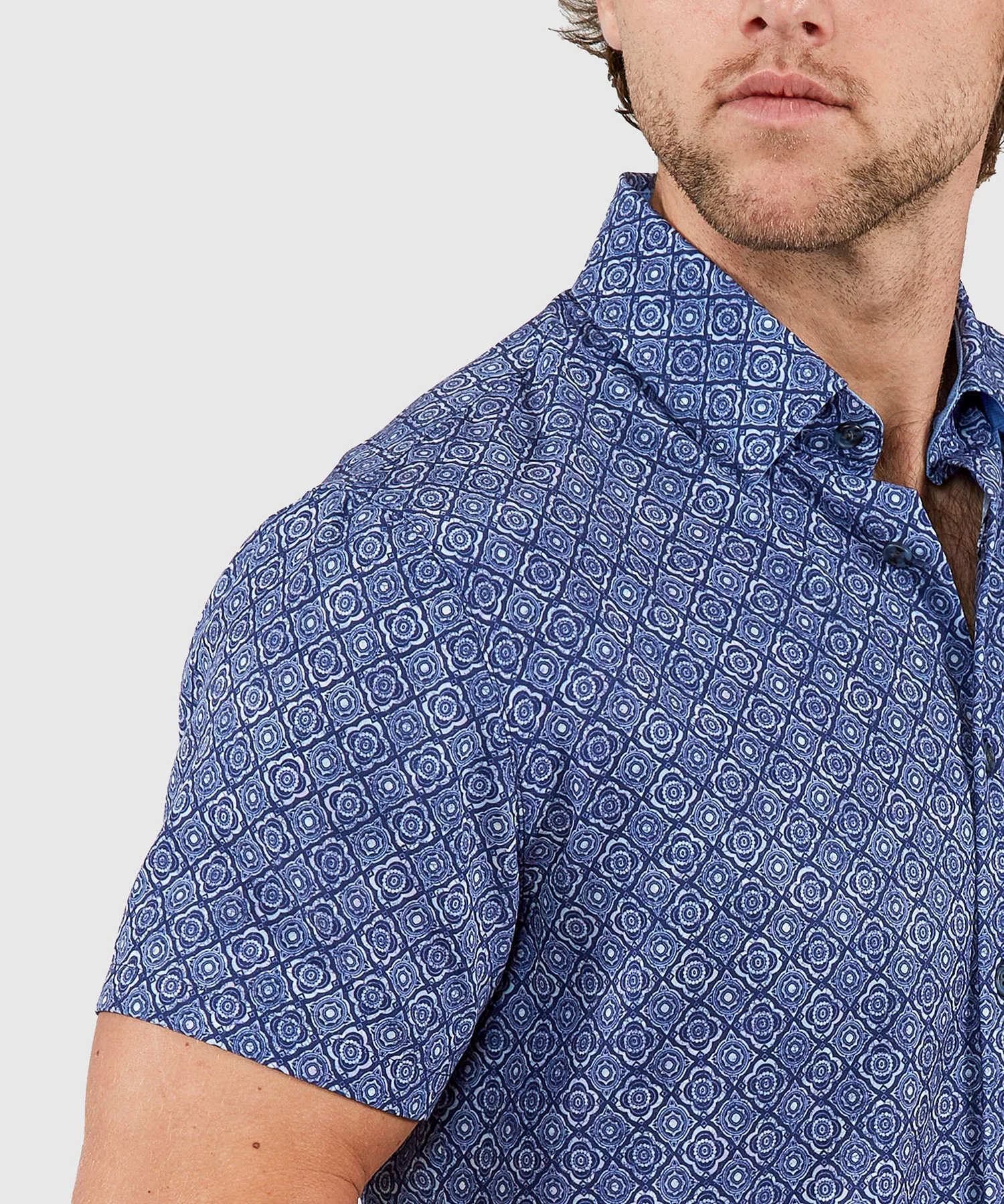 Westport Lifestyle Batik Foulard Print Short Sleeve Performance Sport Shirt - Image 4