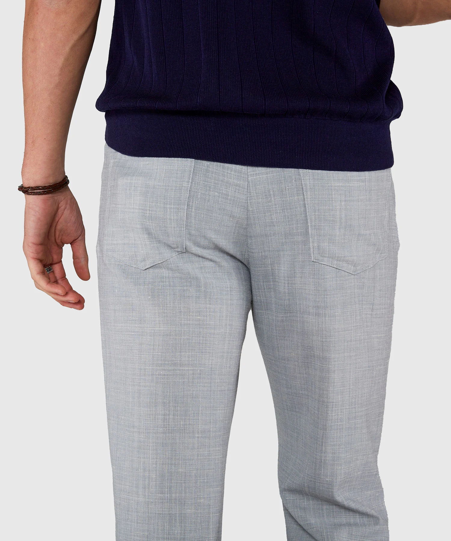 Westport Black Stretch Linen 5-Pocket Pant - Image 11