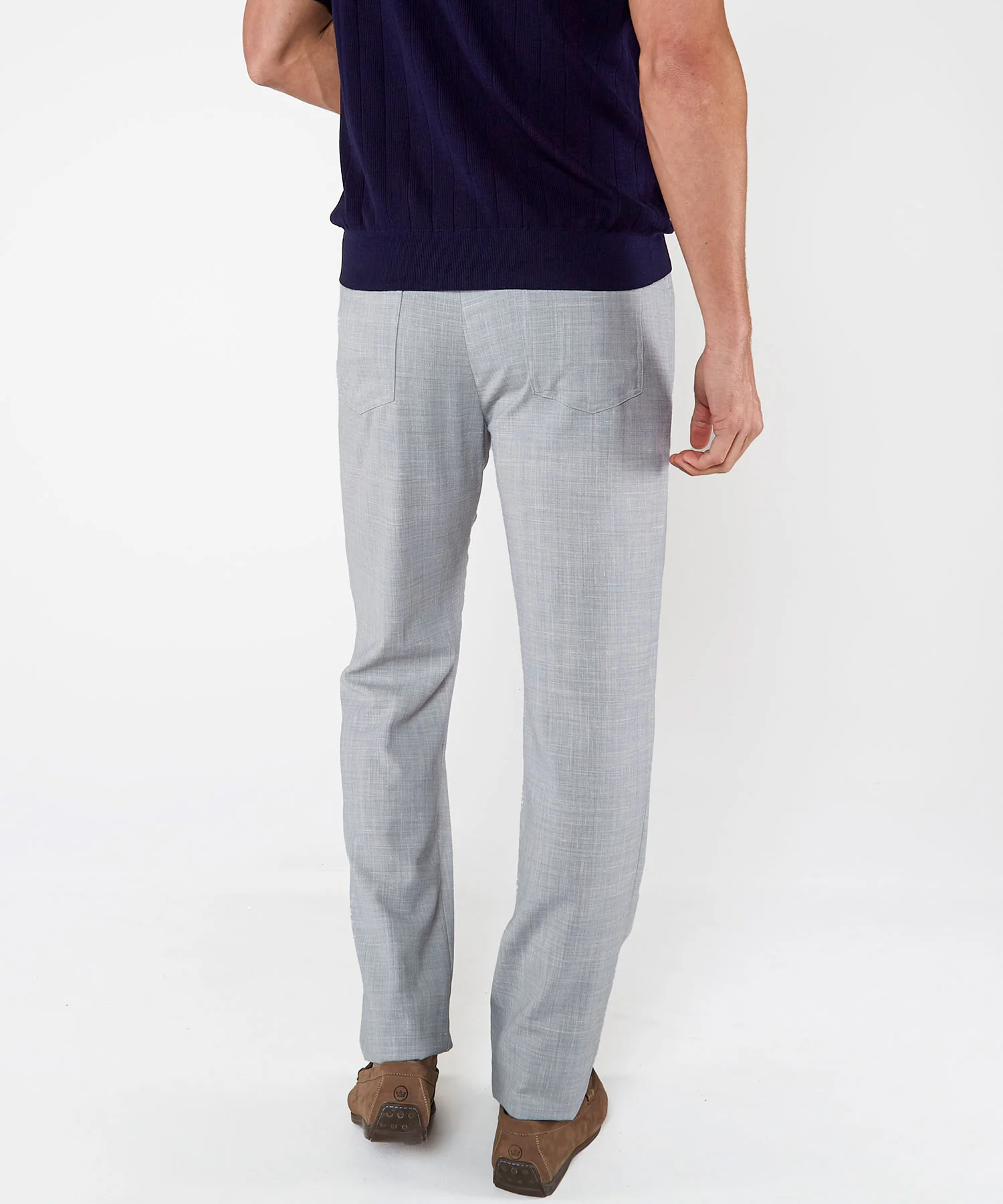 Westport Black Stretch Linen 5-Pocket Pant - Image 12