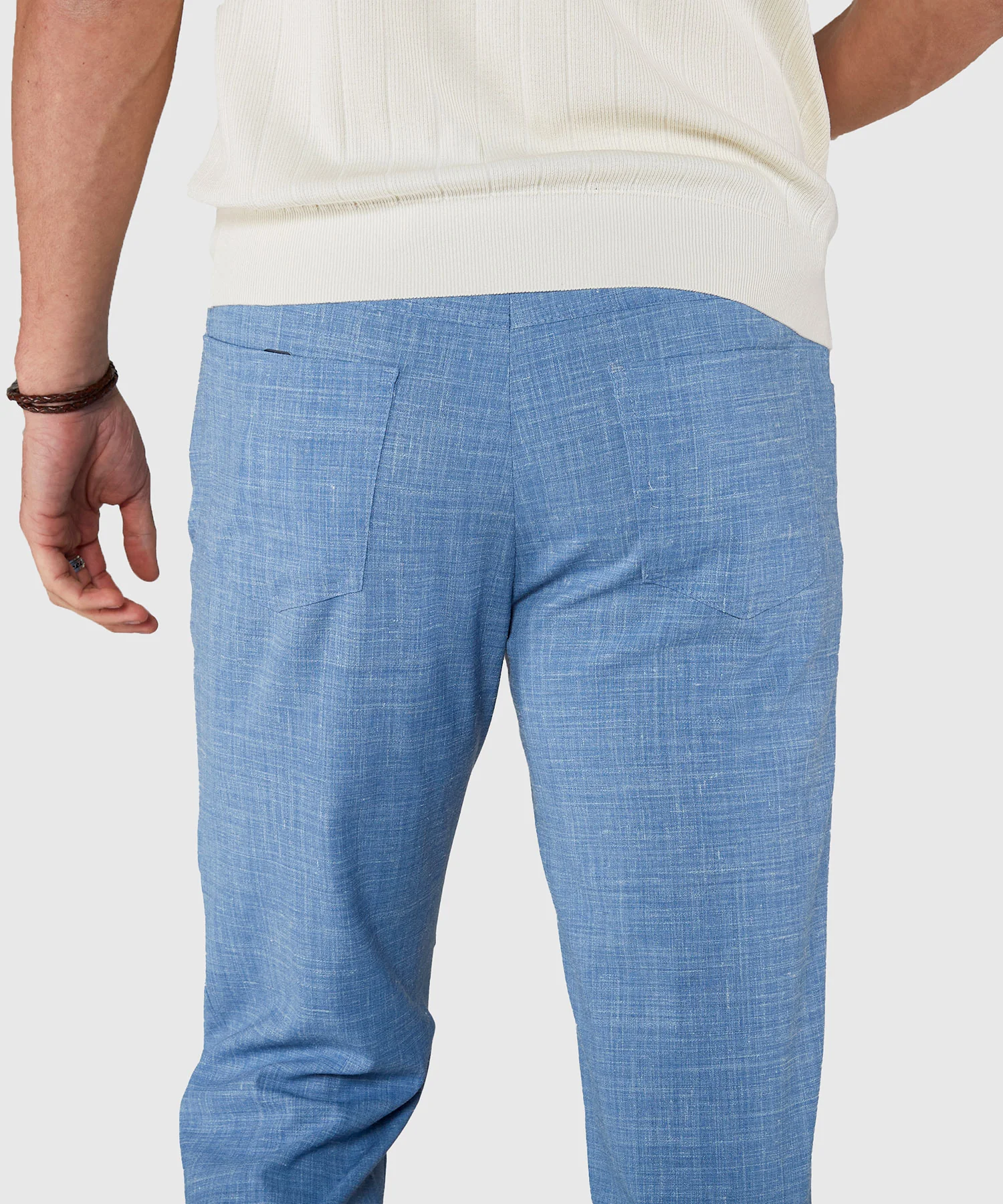 Westport Black Stretch Linen 5-Pocket Pant - Image 6