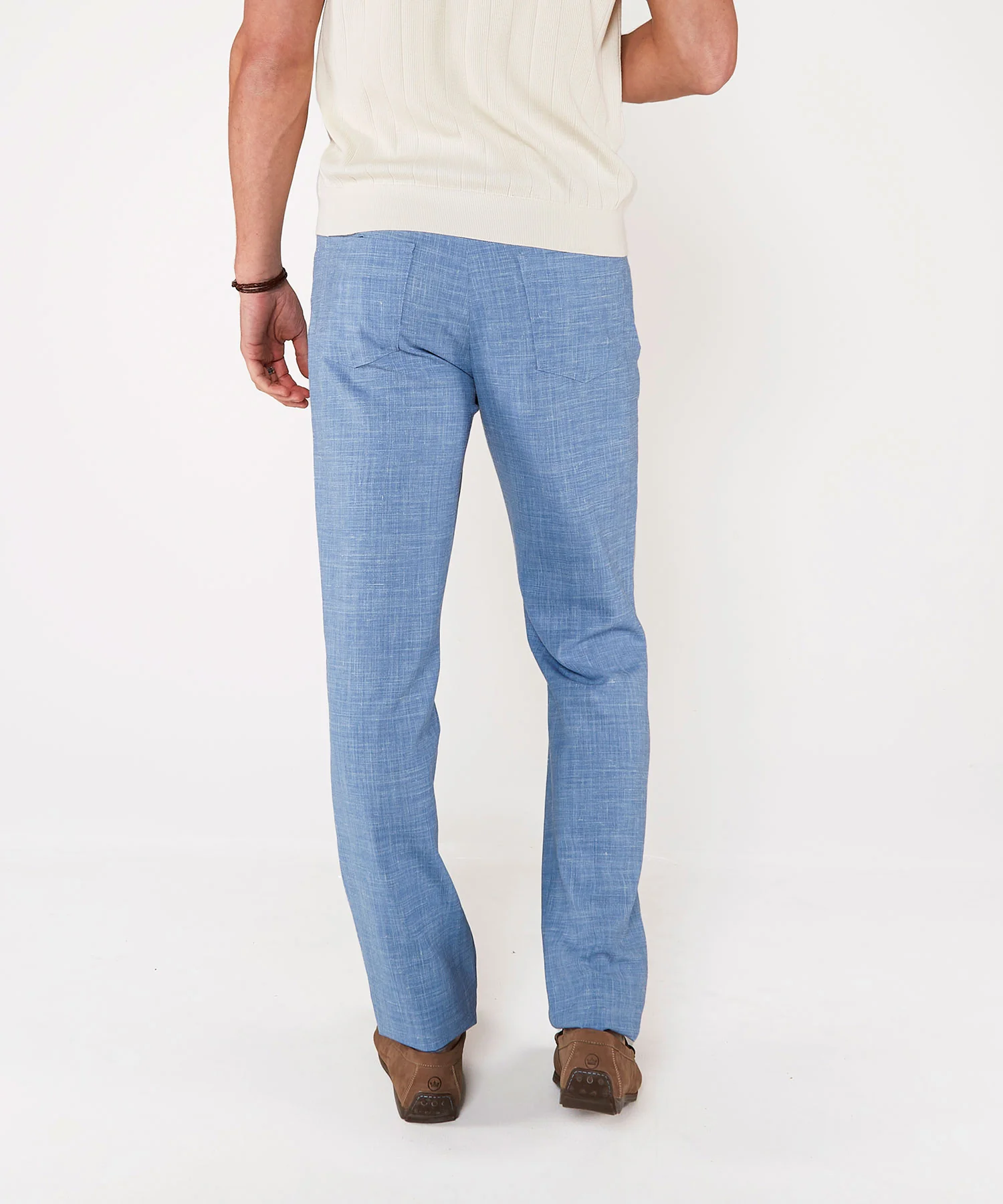Westport Black Stretch Linen 5-Pocket Pant - Image 7