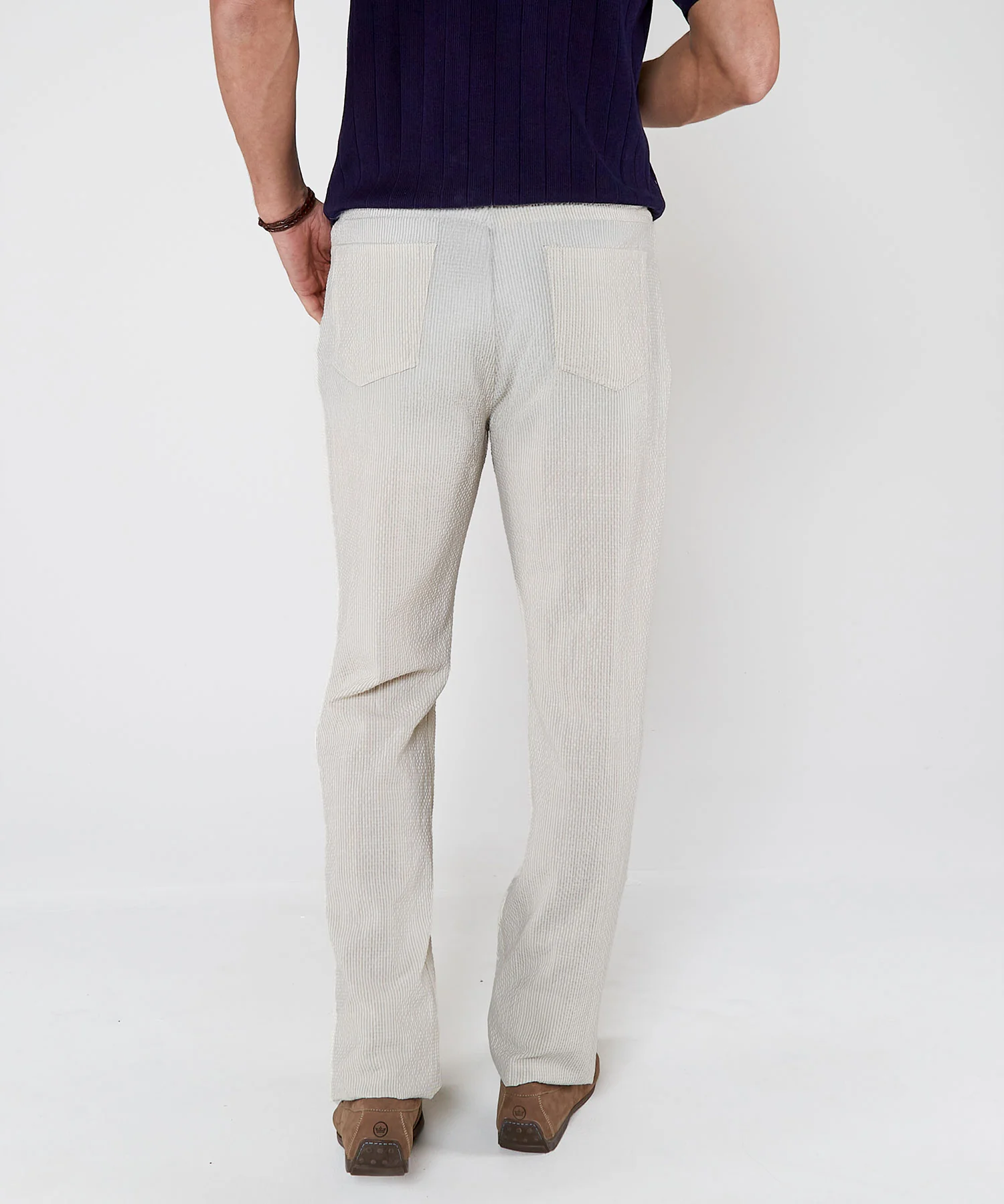 Westport Black 5-Pocket Seersucker Performance Linen Pant - Image 12