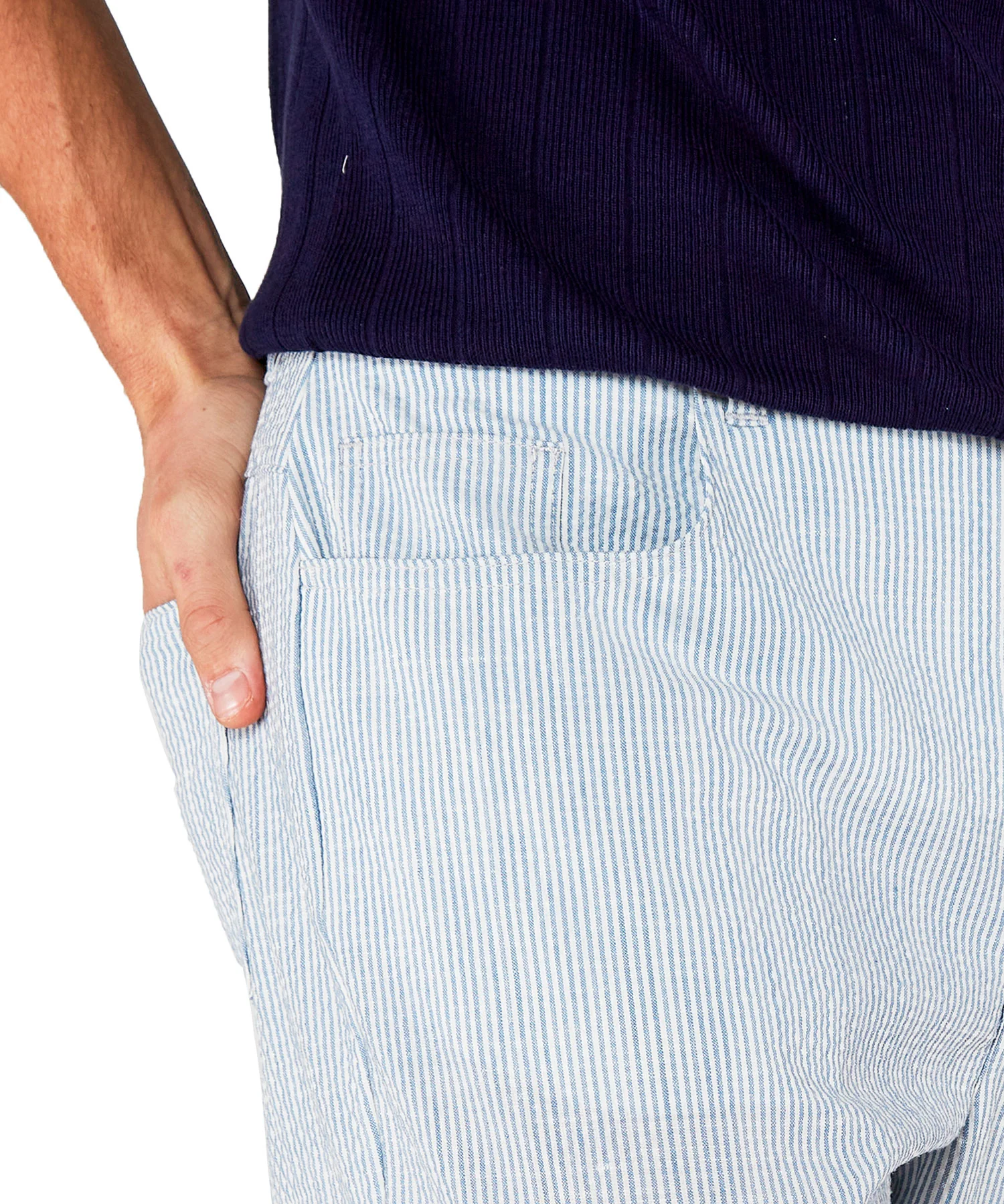 Westport Black 5-Pocket Seersucker Performance Linen Pant - Image 5