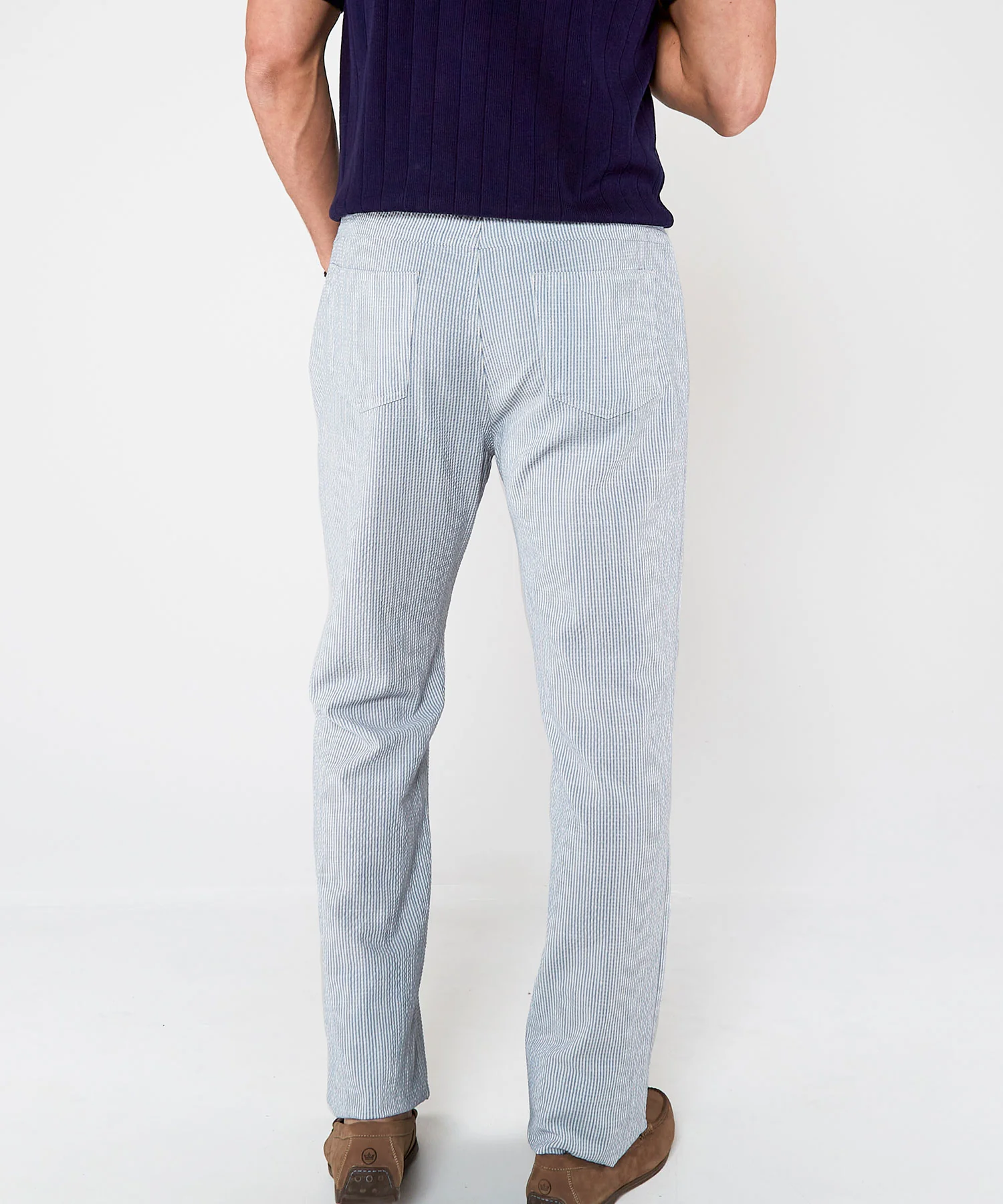Westport Black 5-Pocket Seersucker Performance Linen Pant - Image 6
