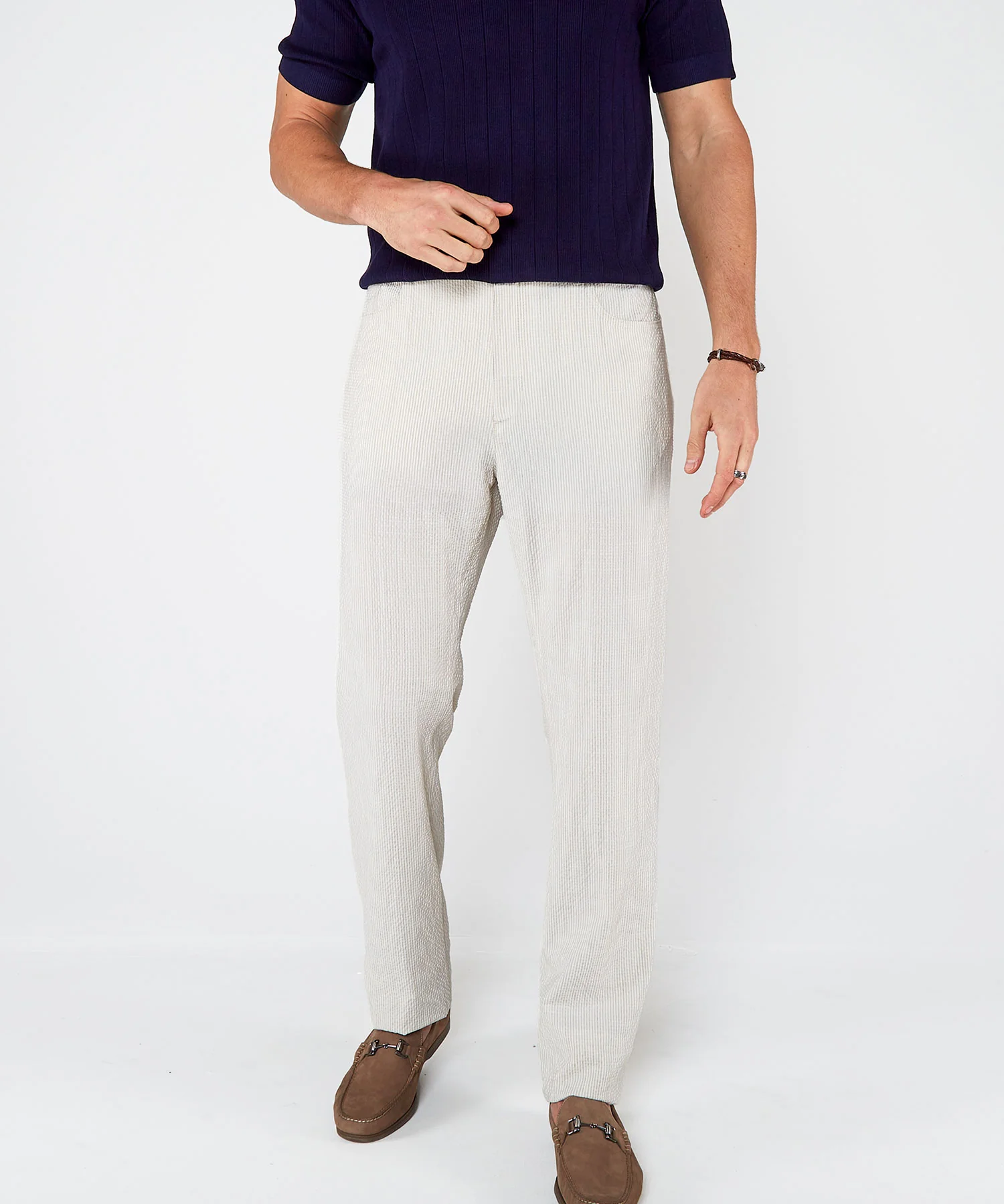 Westport Black 5-Pocket Seersucker Performance Linen Pant - Image 9