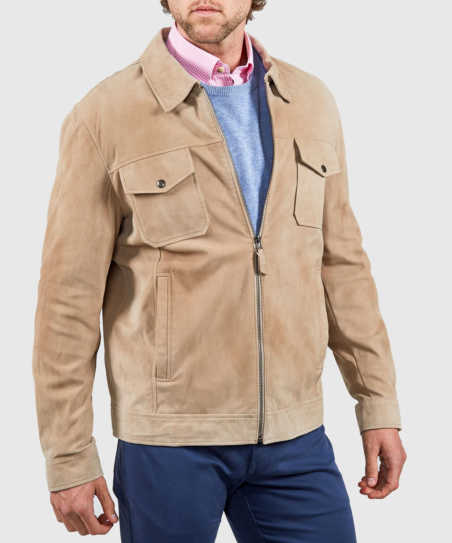 Westport Black Goat Suede Leather Jacket - Image 4