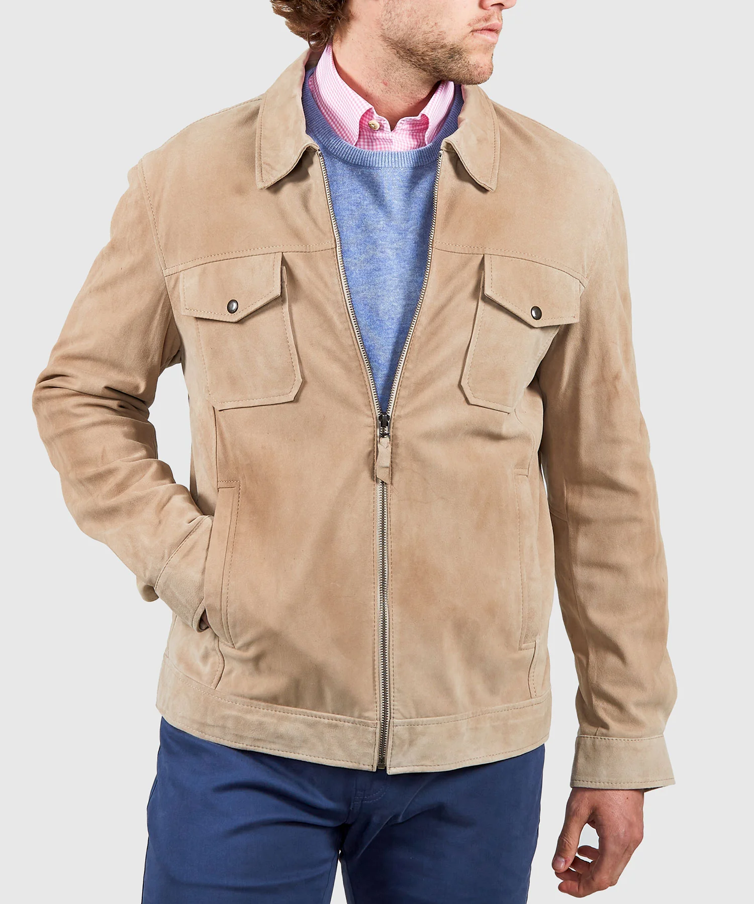 Westport Black Goat Suede Leather Jacket - Image 5