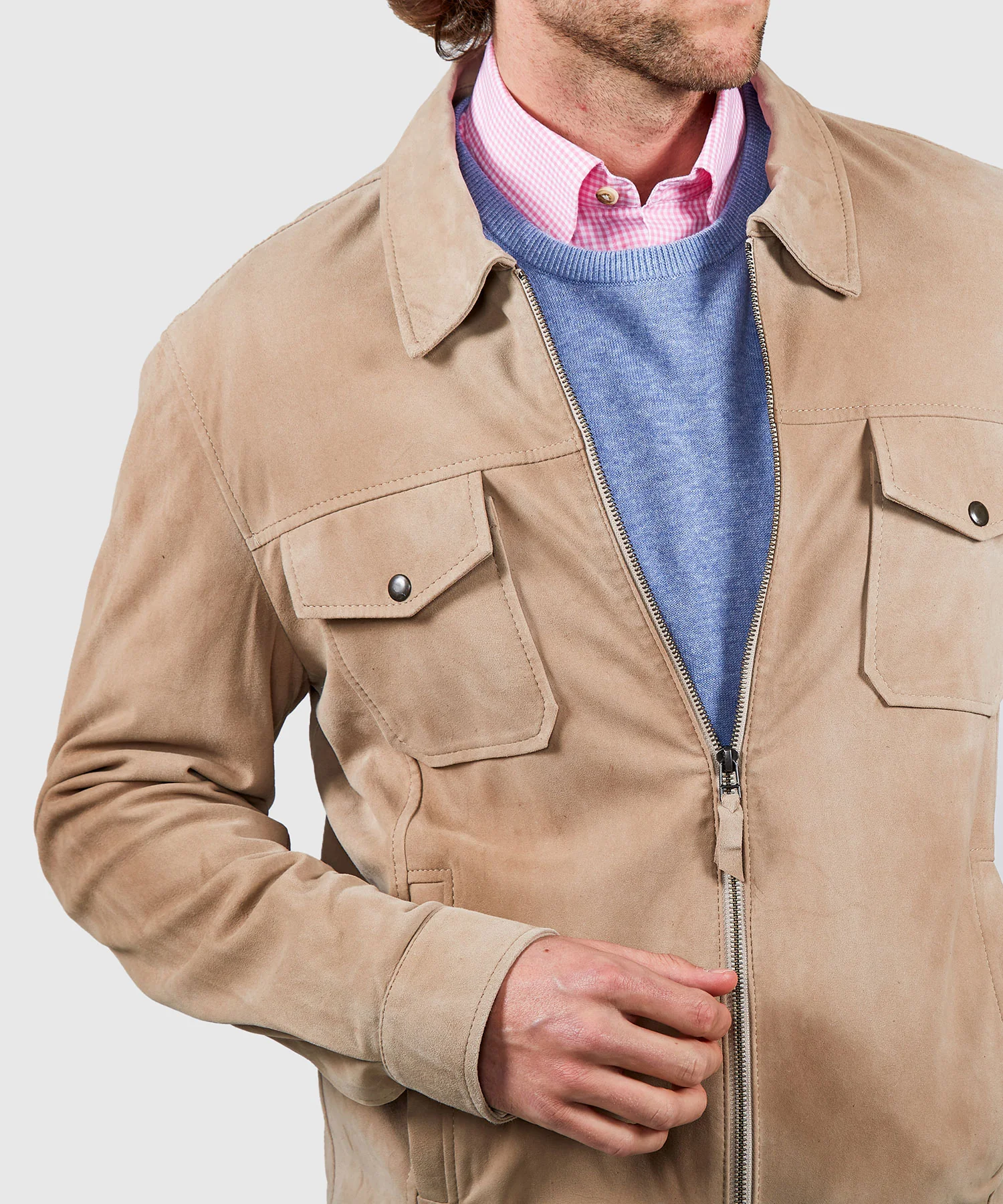 Westport Black Goat Suede Leather Jacket - Image 7