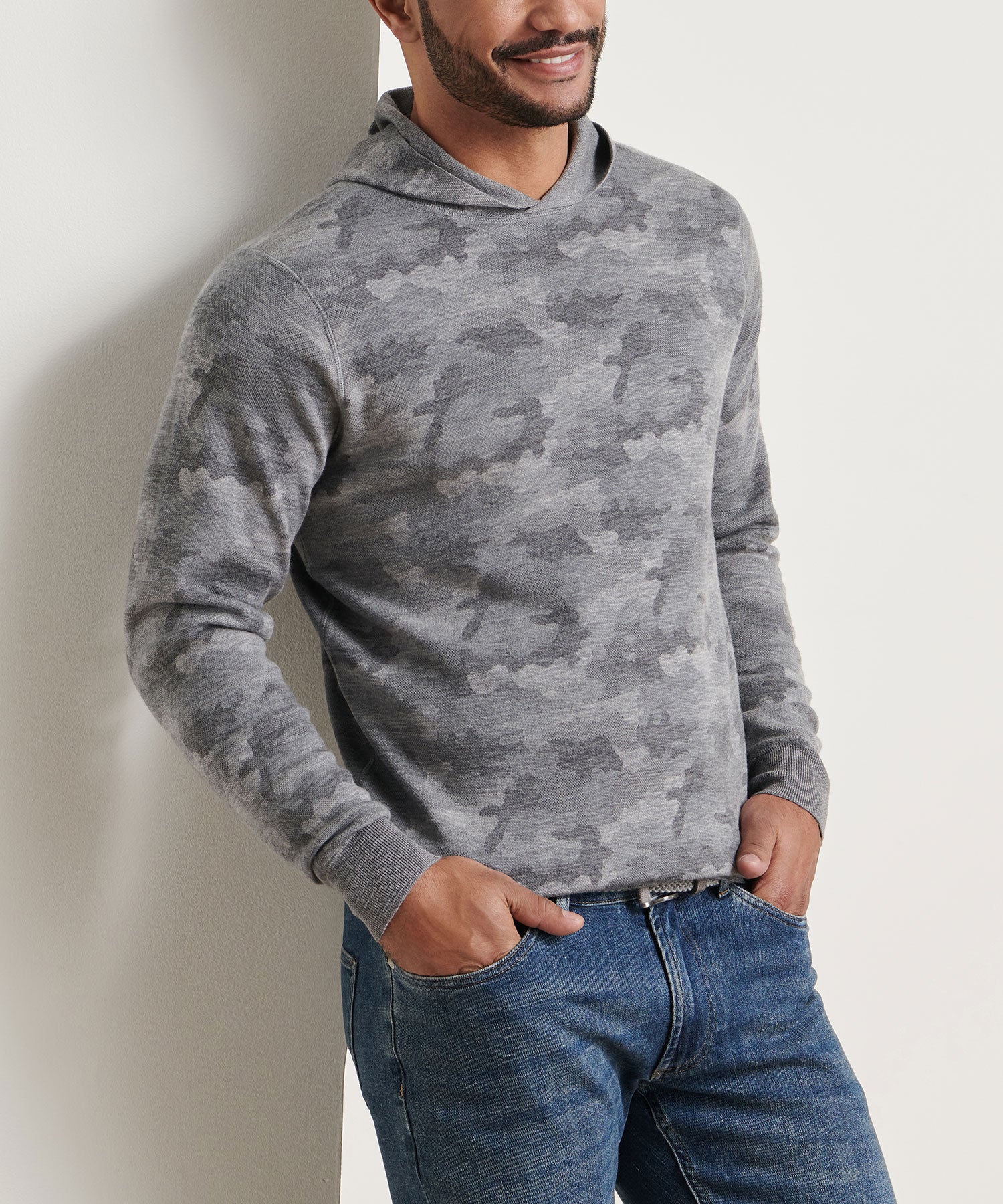 Peter Millar Long Sleeve Reversible Camo Popover Hoodie Pullover - Image 5