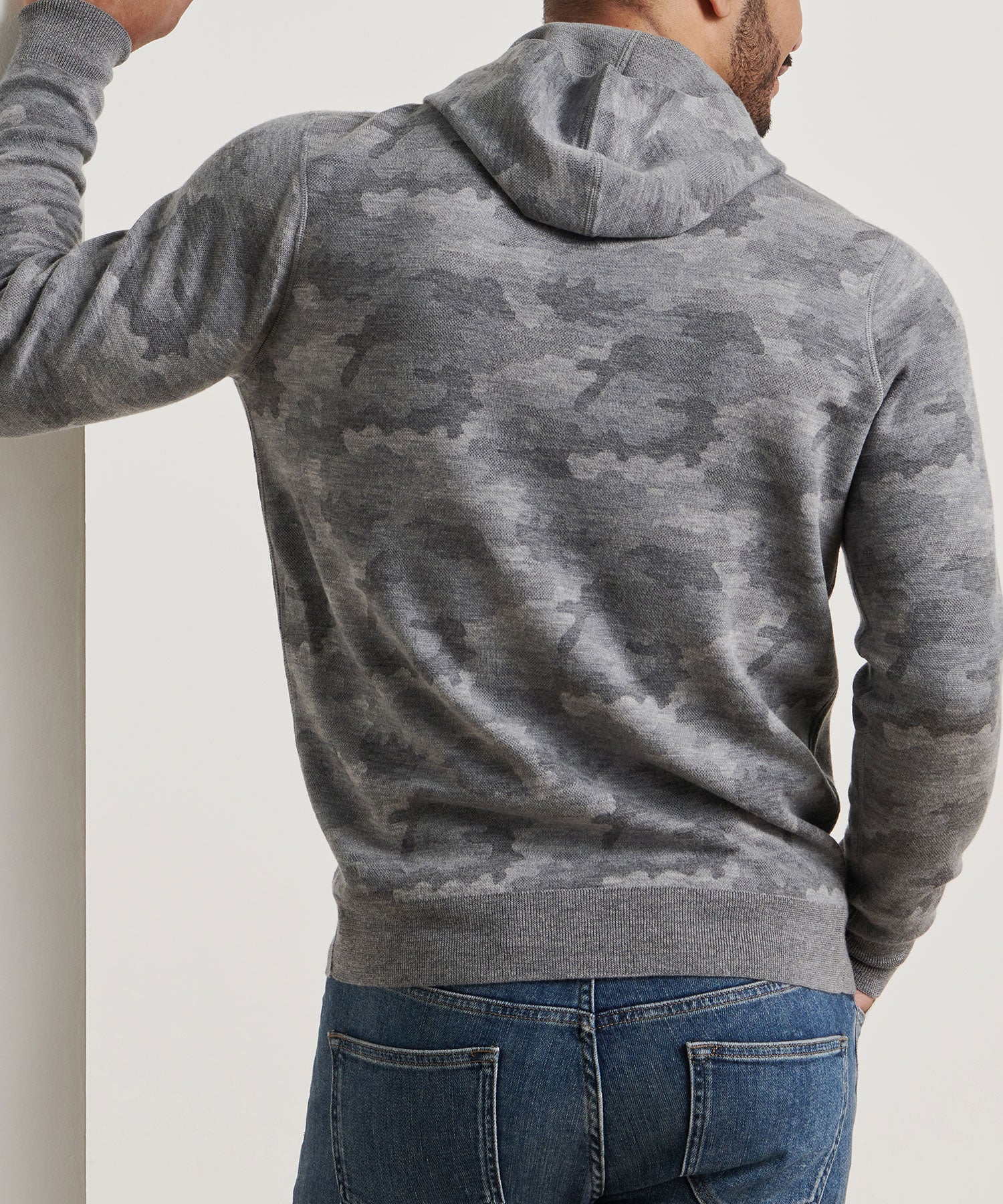 Peter Millar Long Sleeve Reversible Camo Popover Hoodie Pullover - Image 6