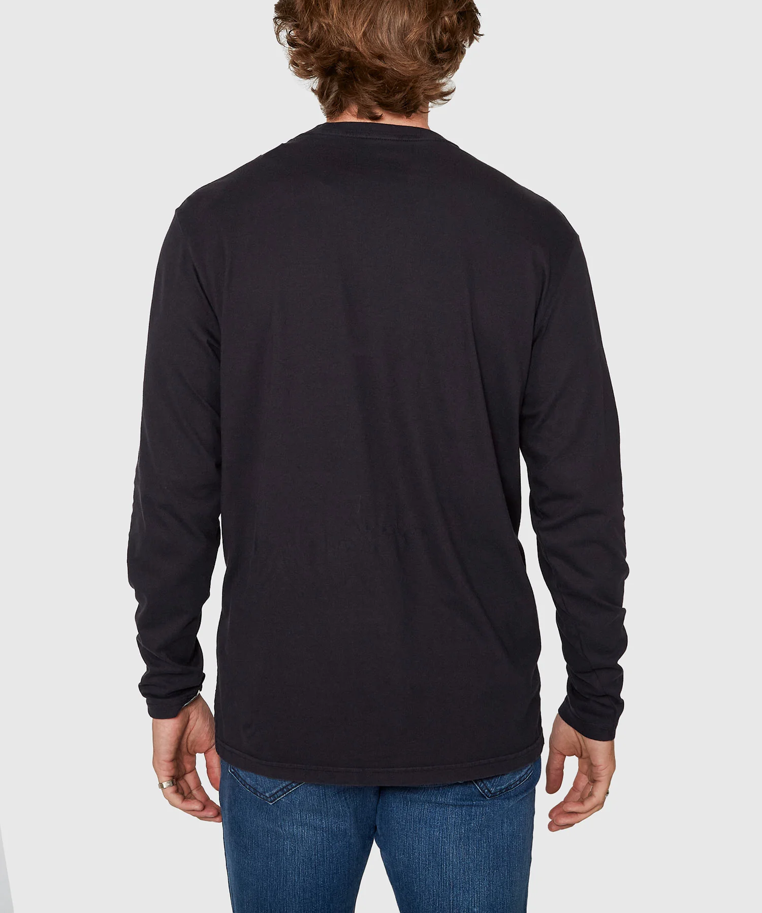 Westport Lifestyle Long Sleeve Ocean Washed Crew Neck Pocket T-Shirt - Image 6