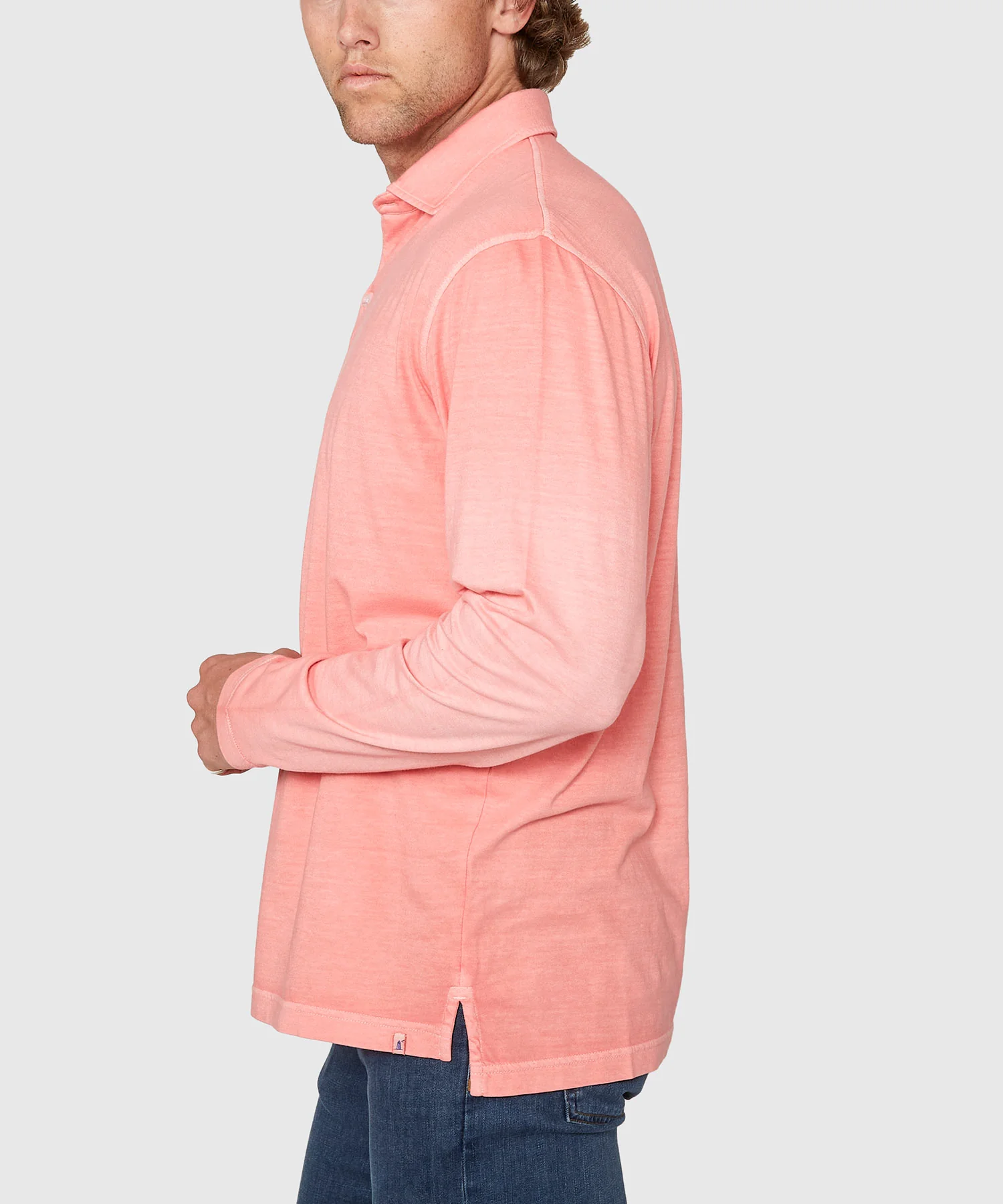 Westport Lifestyle Long Sleeve Ocean Washed Polo - Image 16