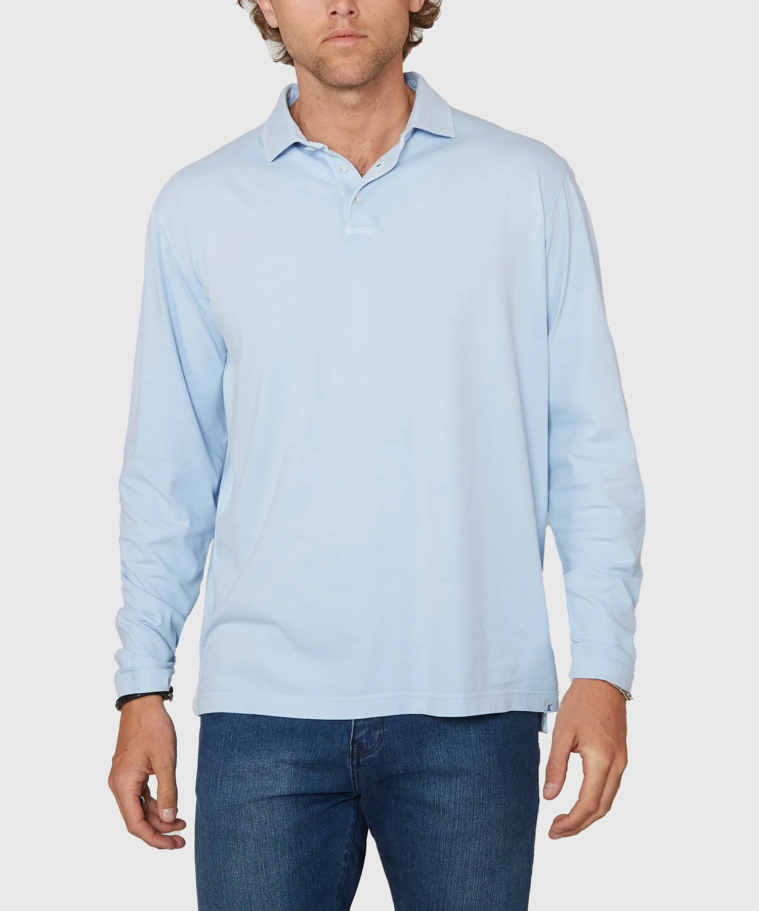 Westport Lifestyle Long Sleeve Ocean Washed Polo - Image 5