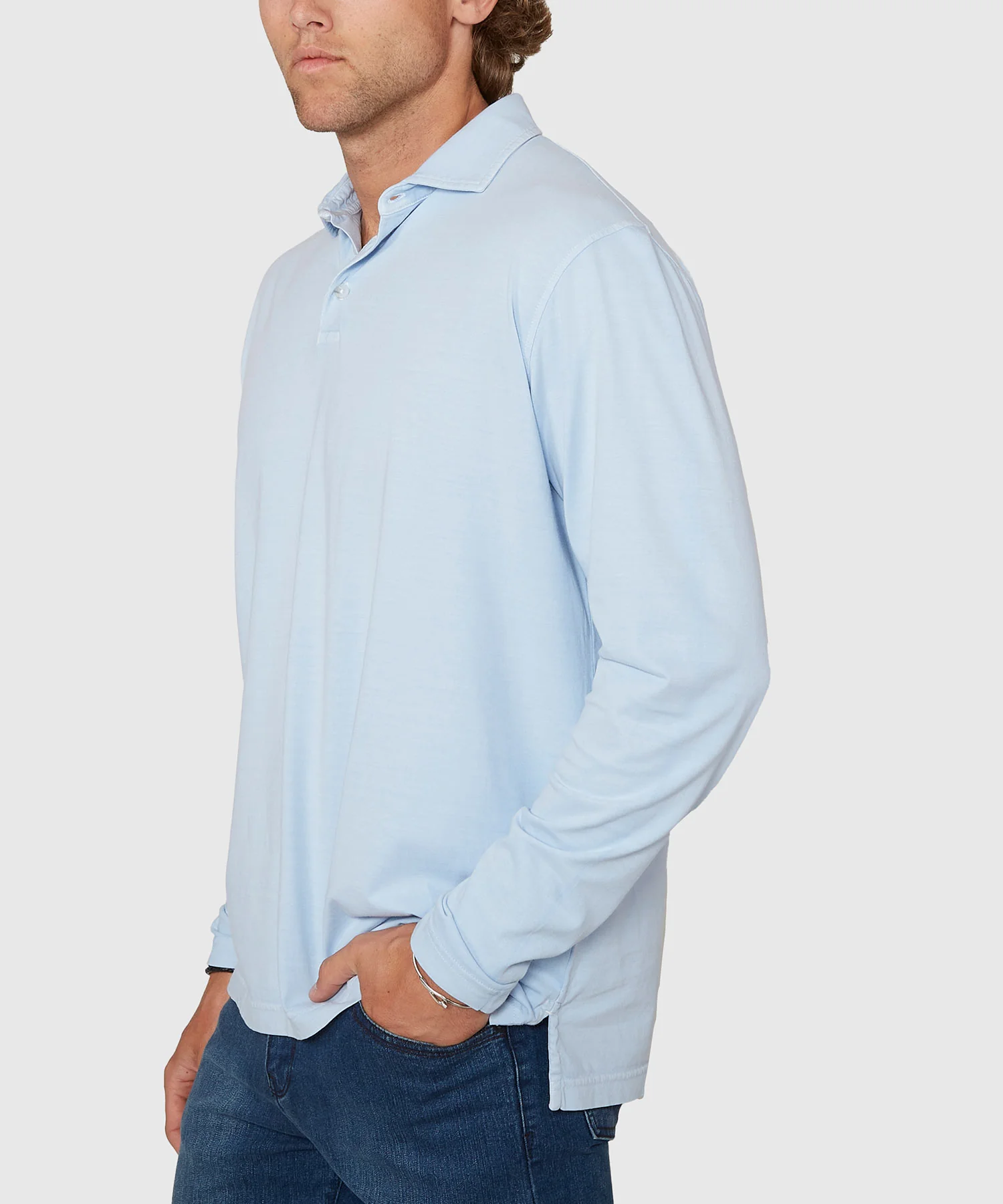 Westport Lifestyle Long Sleeve Ocean Washed Polo - Image 8
