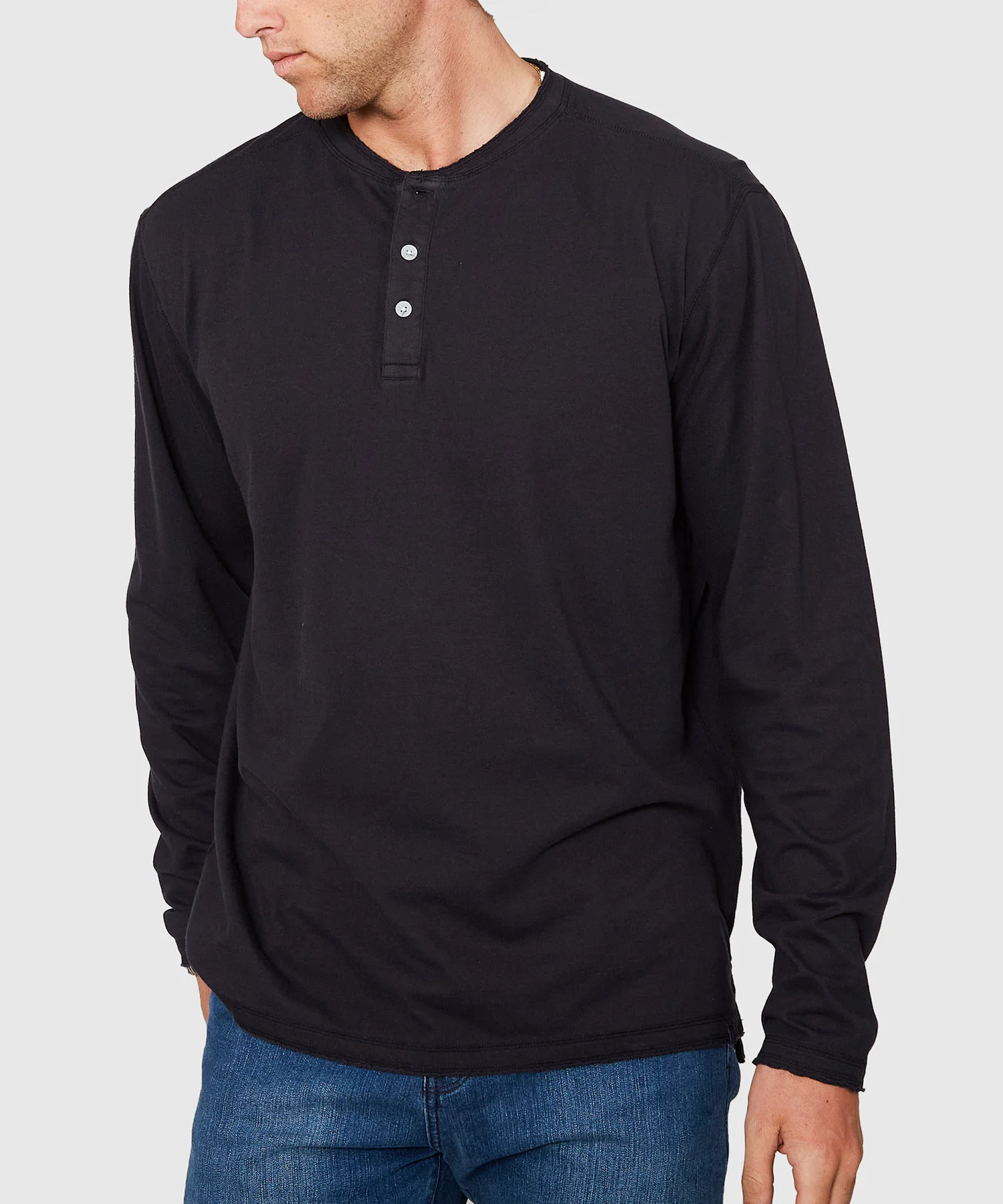 Westport Lifestyle Long Sleeve Ocean Washed Henley - Image 12
