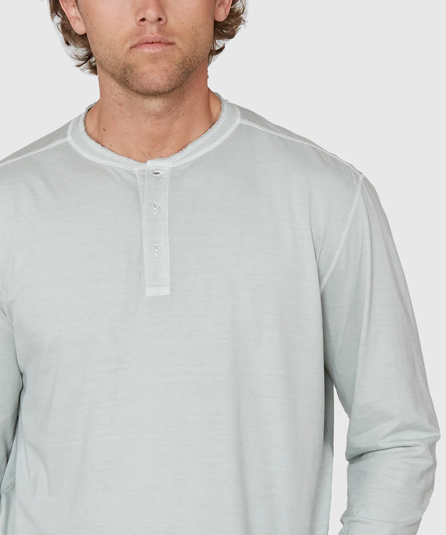 Westport Lifestyle Long Sleeve Ocean Washed Henley - Image 22