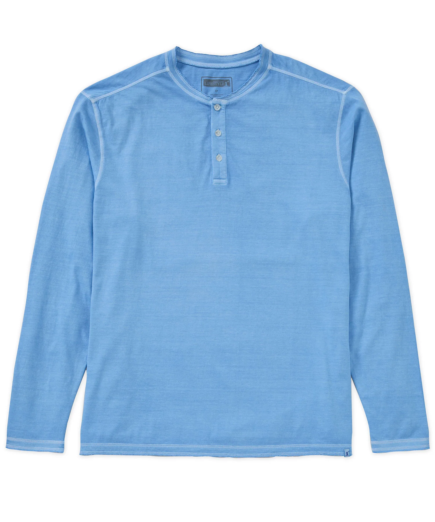 Westport Lifestyle Long Sleeve Ocean Washed Henley - Image 3