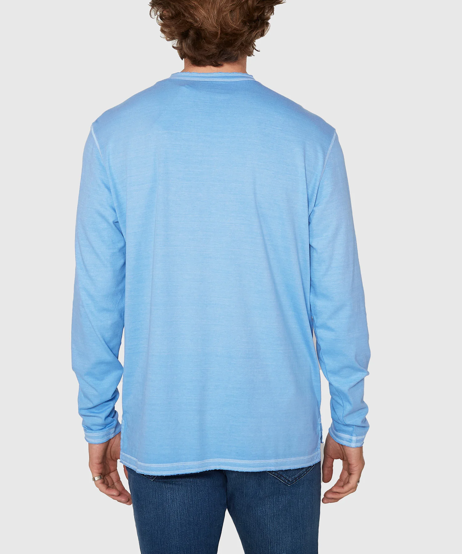 Westport Lifestyle Long Sleeve Ocean Washed Henley - Image 6