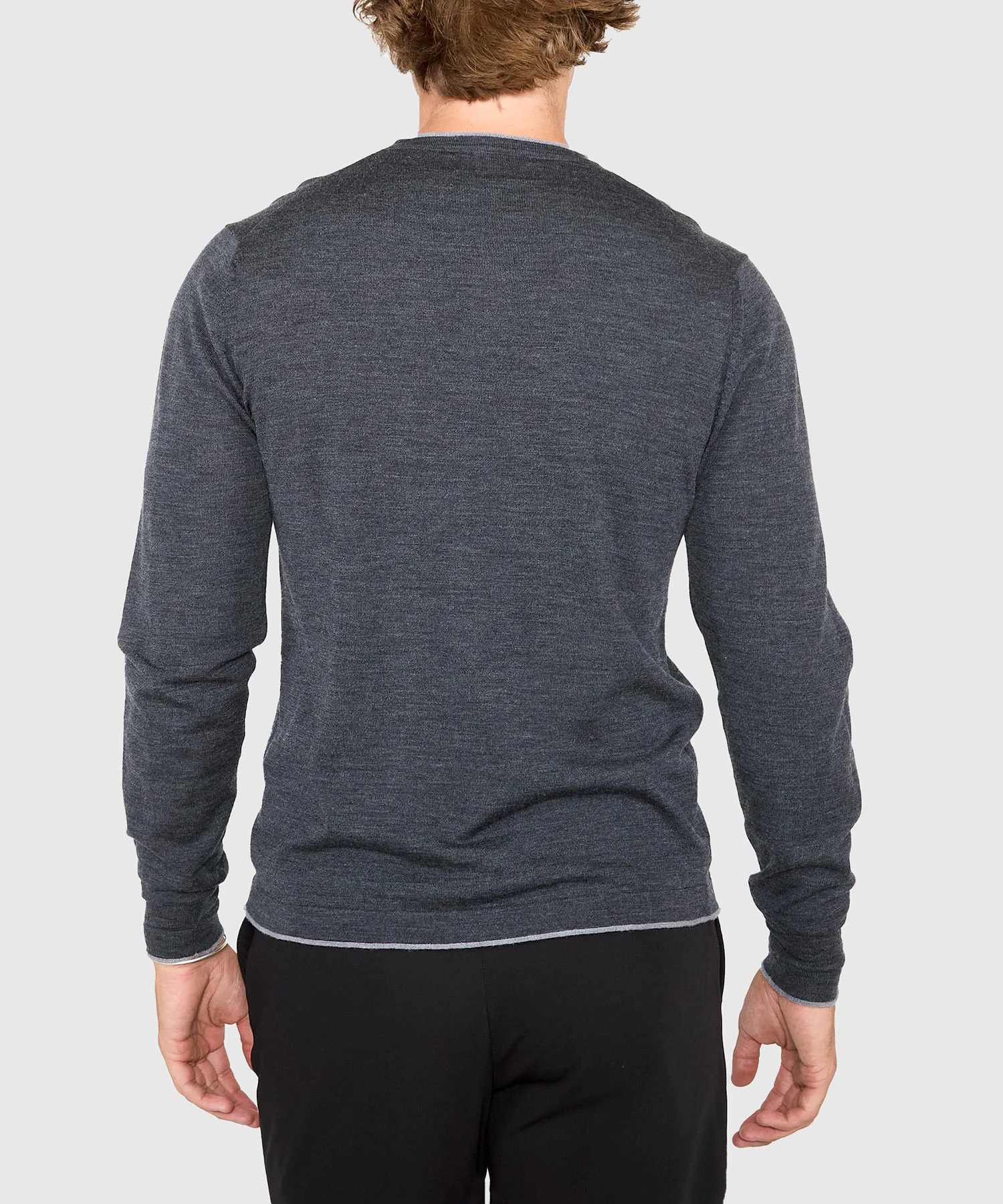 Westport Black Long Sleeve Westbrook Tipped Crew Pullover - Image 16