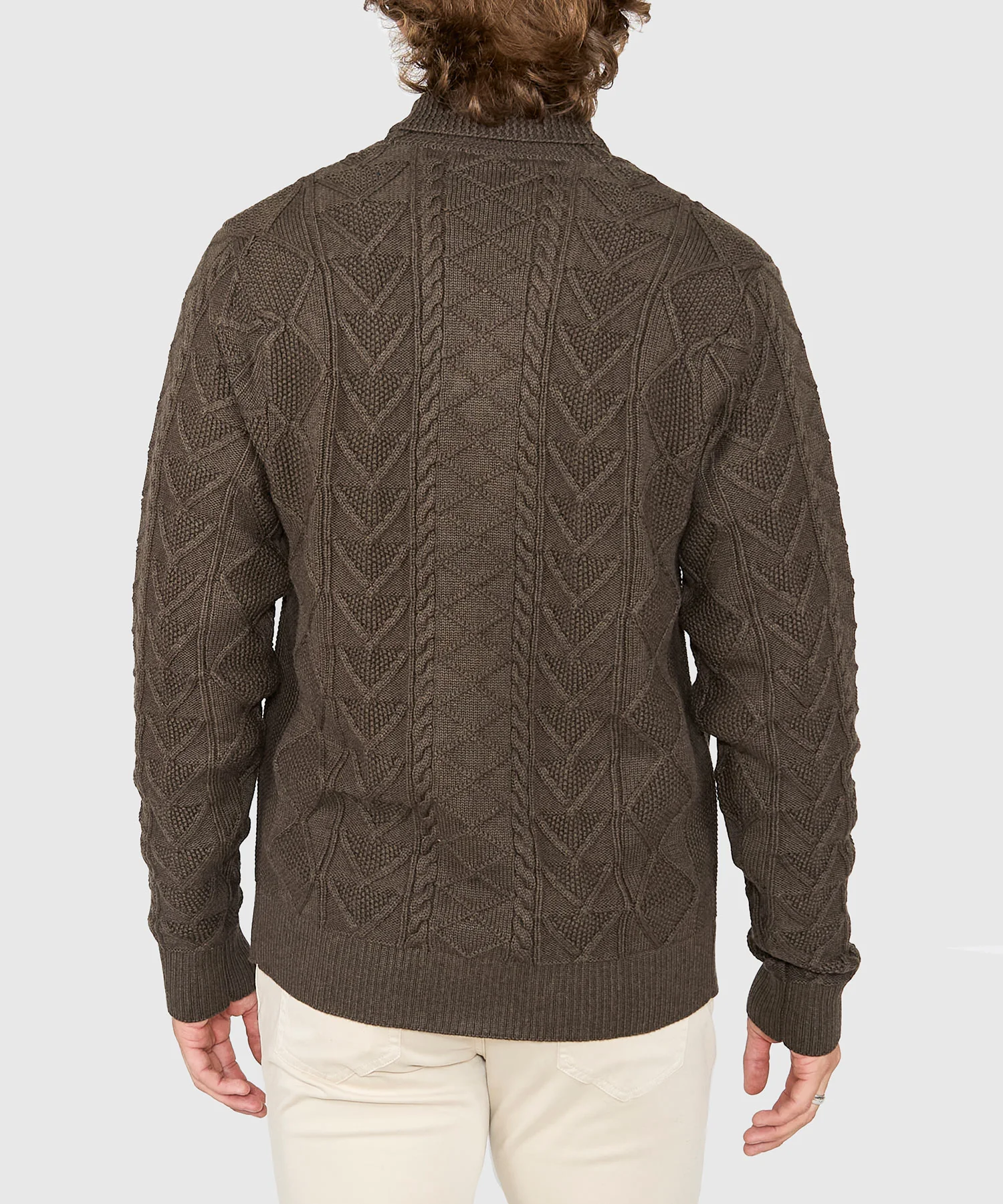 Westport Black Aztec Cable Cardigan - Image 3