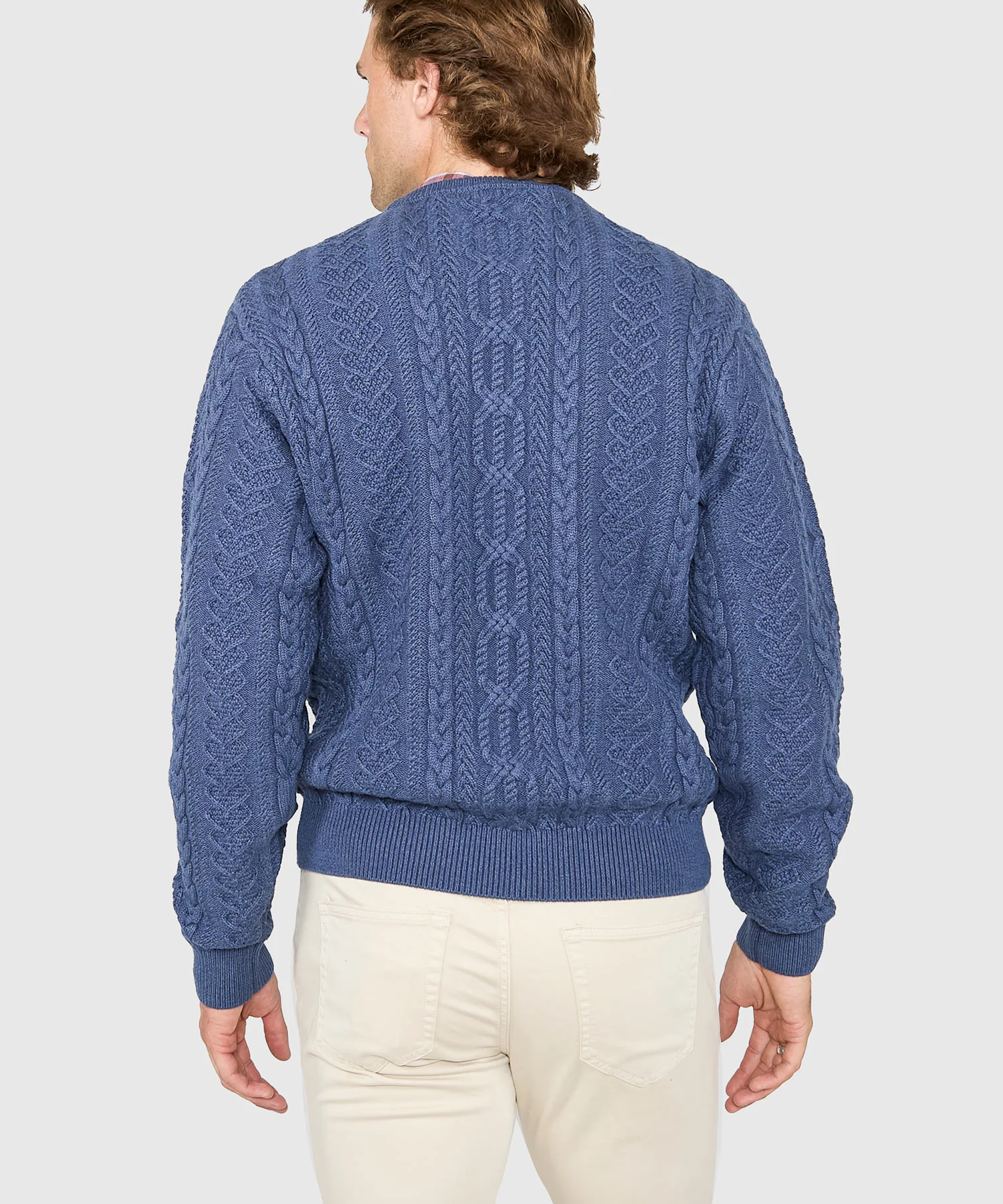 Westport Black Connery Cable Crew Neck Sweater - Image 3